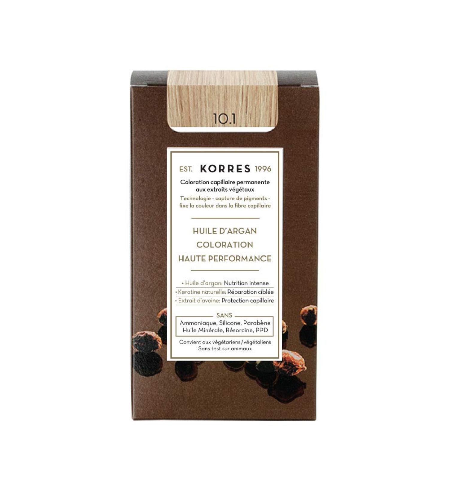 Korres Argan Oil Advanced Colorant 145ml 10.1 Platinum Blonde Ash - Buy Online on GoSupps.com