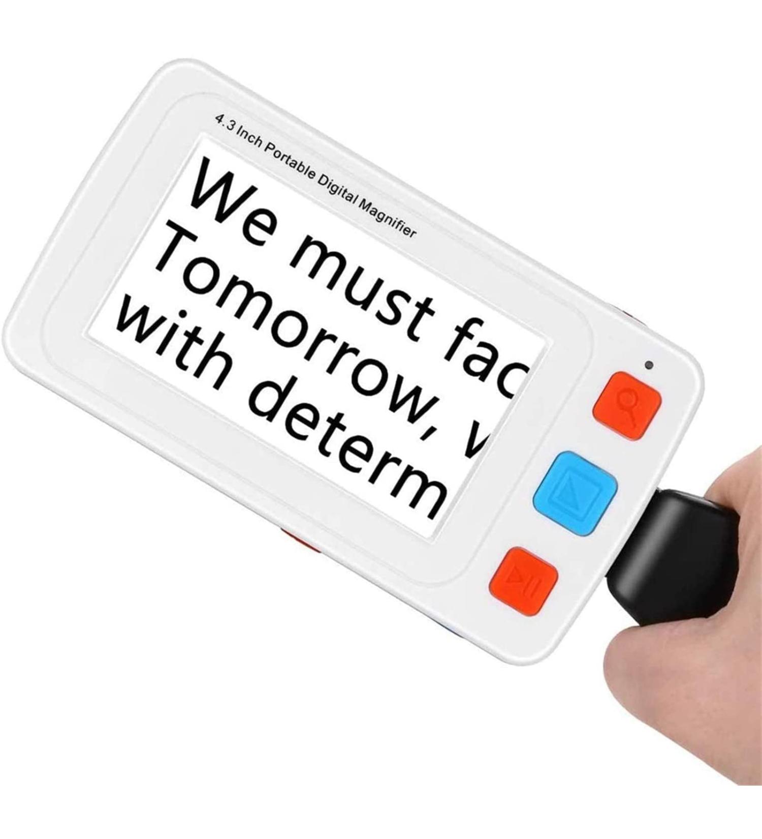 Electronic Reading Aid Digital Magnifier with 4.3 inch 4x-32x Dimmable LEDs with TV Output for Reading Kids The Brightest & Best Reading Magnifier - Buy Online on GoSupps.com
