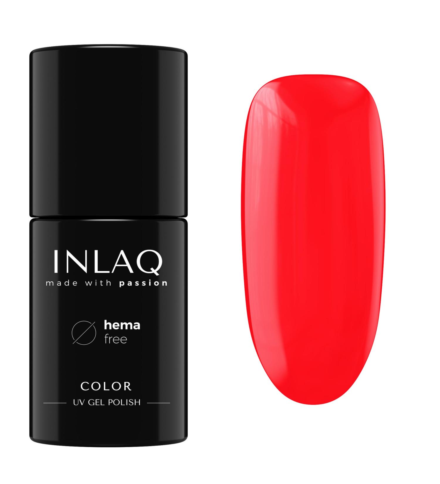 INLAQ HEMA Free UV Nail Polish Red Devil 6 ml - gel nail polish free of HEMA - gel polish UV varnish in different UV LED gel colours 24 - Red Devil - Buy Online on GoSupps.com