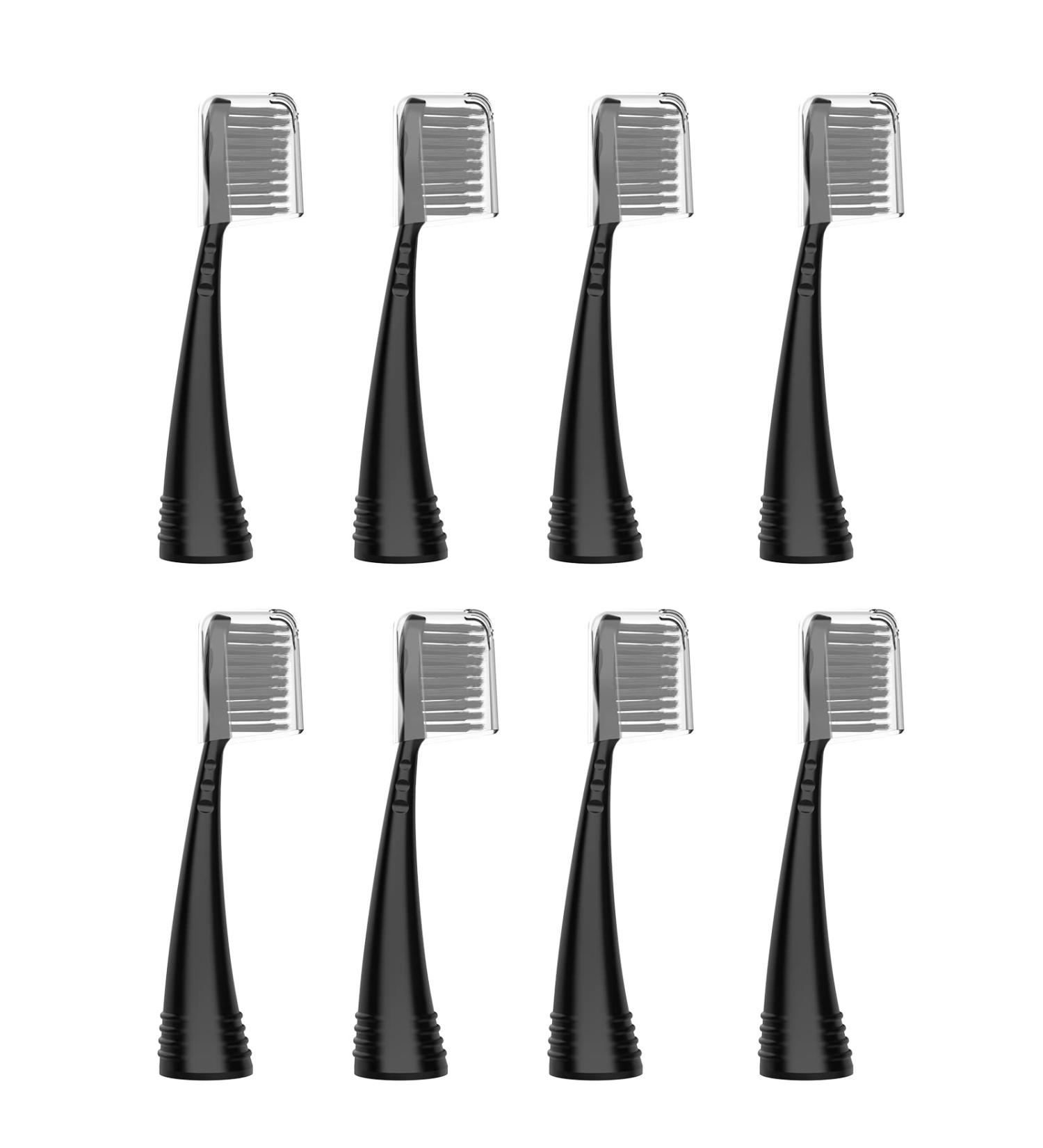 2022 Upgraded Burst Toothbrush Heads, Charcoal Bristles, 8 Count with Covers - Black - Buy Online on GoSupps.com