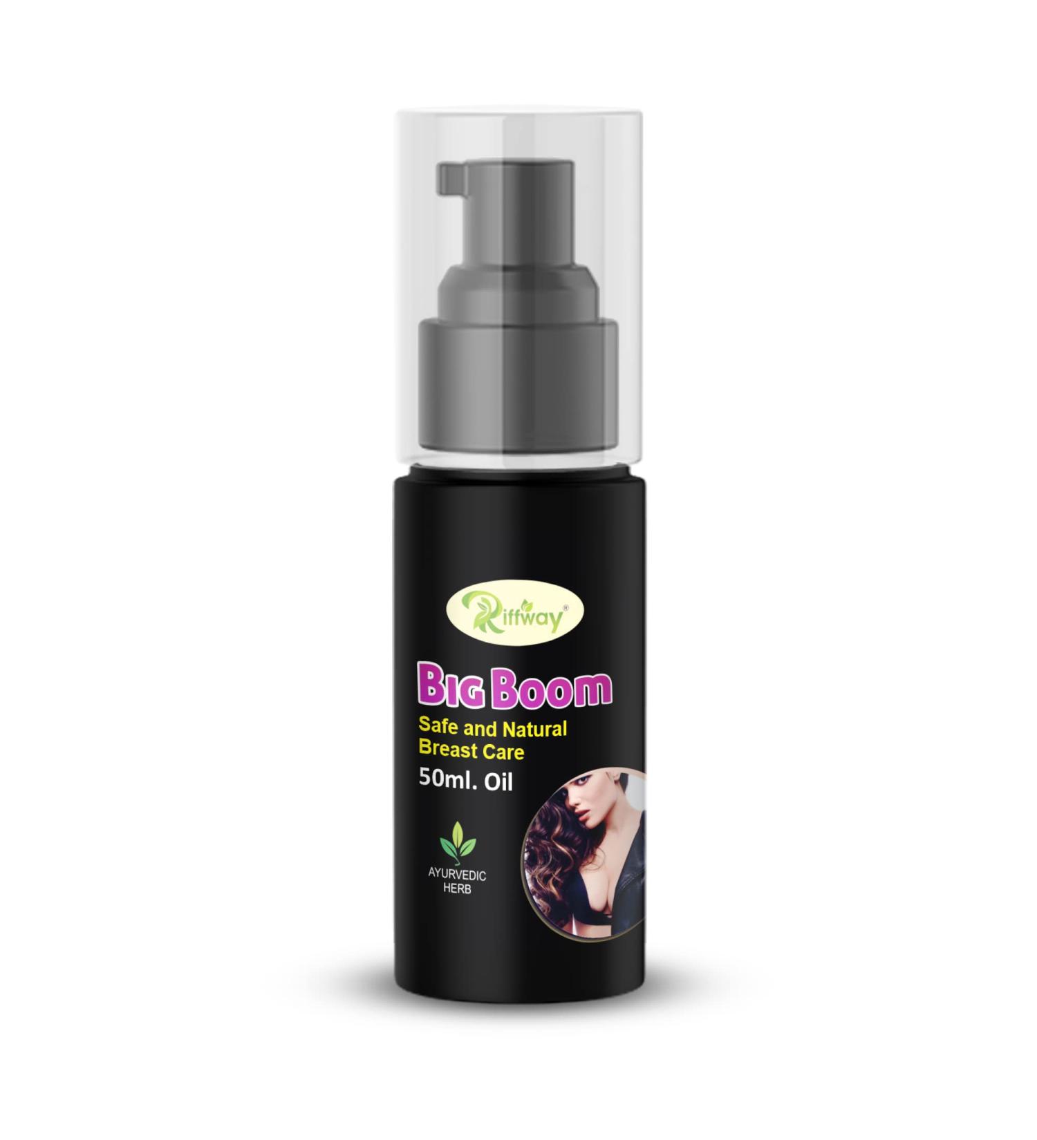 Riffway Big Boom Breast Spray Oil 50ml - Natural Bust Enlargement & Satisfaction - Buy Online on GoSupps.com