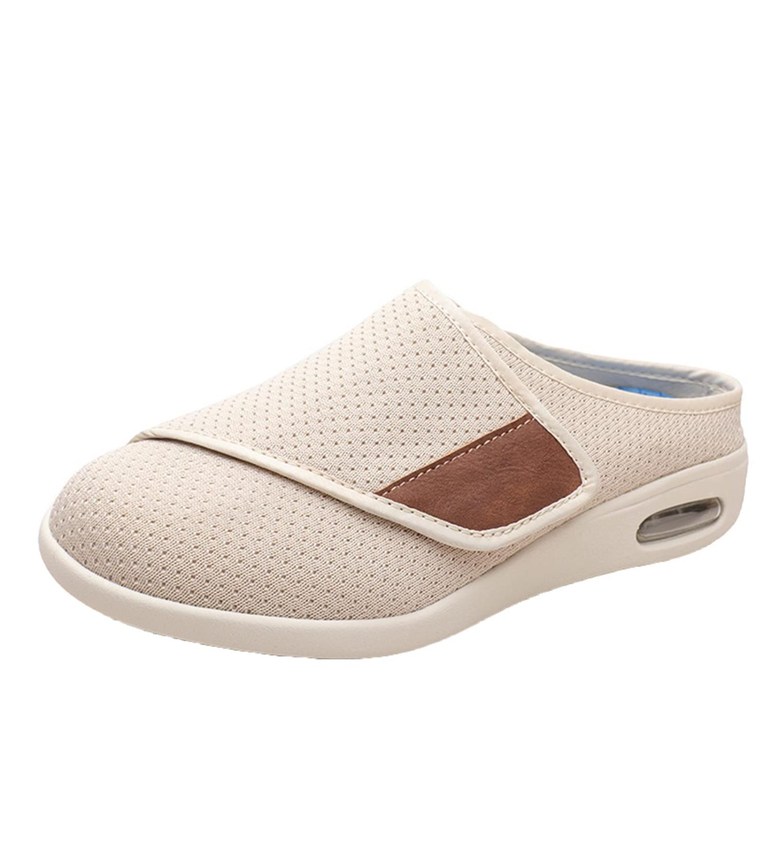 SDEQA Men's Diabetic Recovery Slippers | Large Size Walking Sneakers for Swollen Feet | Easy On & Off | Ideal for Elderly & Plantar Fasciitis Relief - Buy Online on GoSupps.com