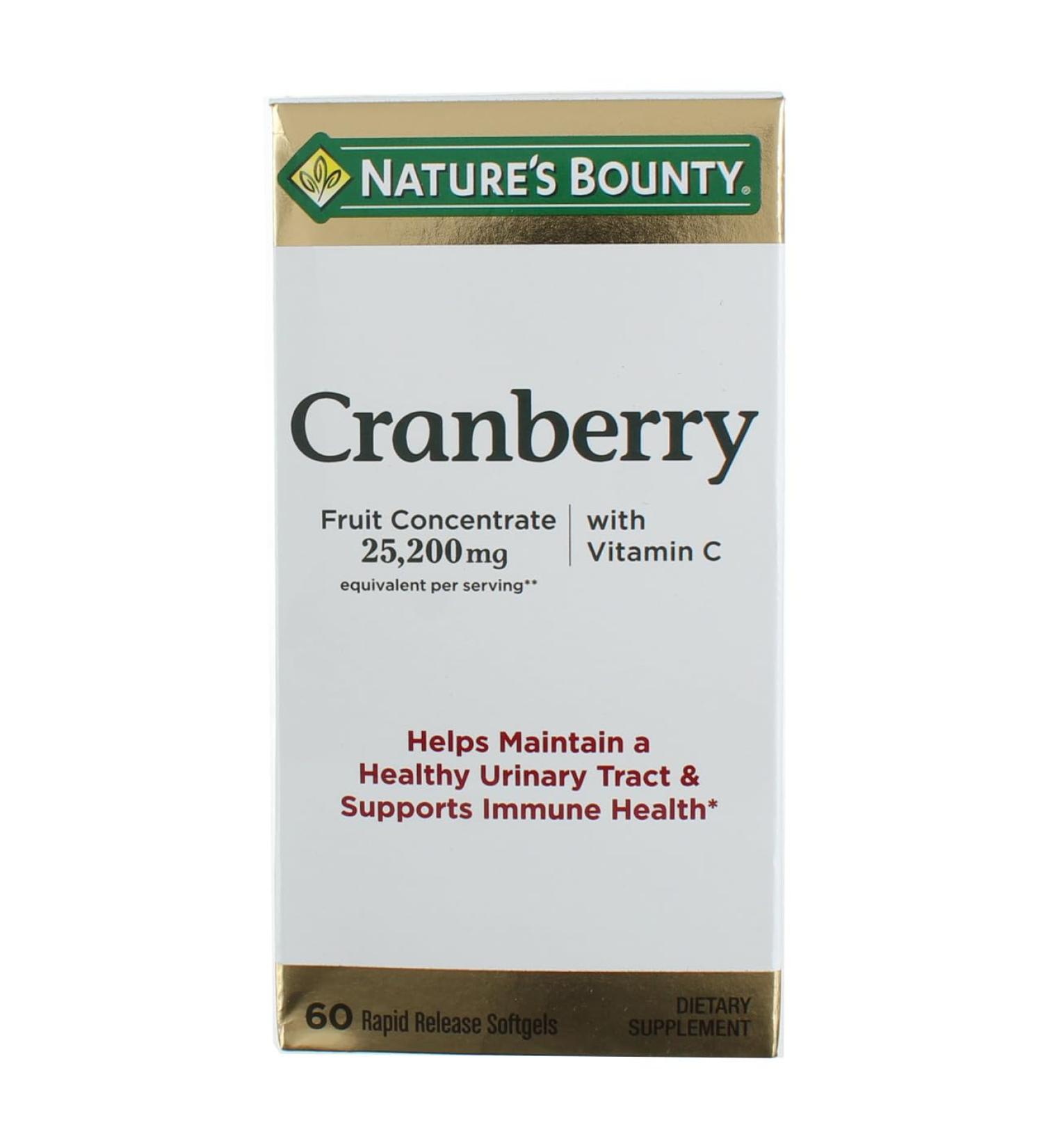Nature's Bounty Cranberry Dietary Supplement 60 Soft Gels (Pack of 2) 60 Count (Pack of 2) - Buy Online on GoSupps.com