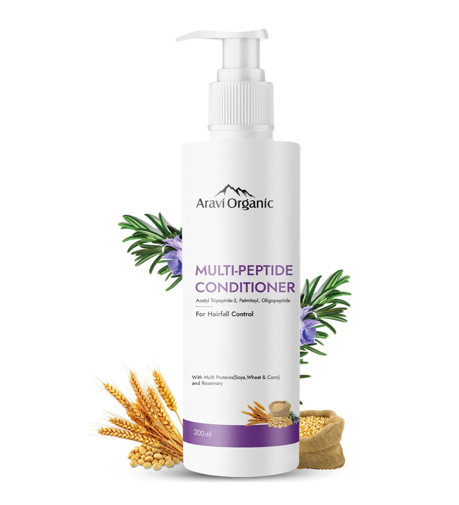 Multi Peptide Hairfall Conditioner - Acetyl Tripeptide 3 Palmitoyl & Rosemary for Stronger Hair - 6.7 FL Oz / 200 ml - International Shipping Available - Buy Online on GoSupps.com