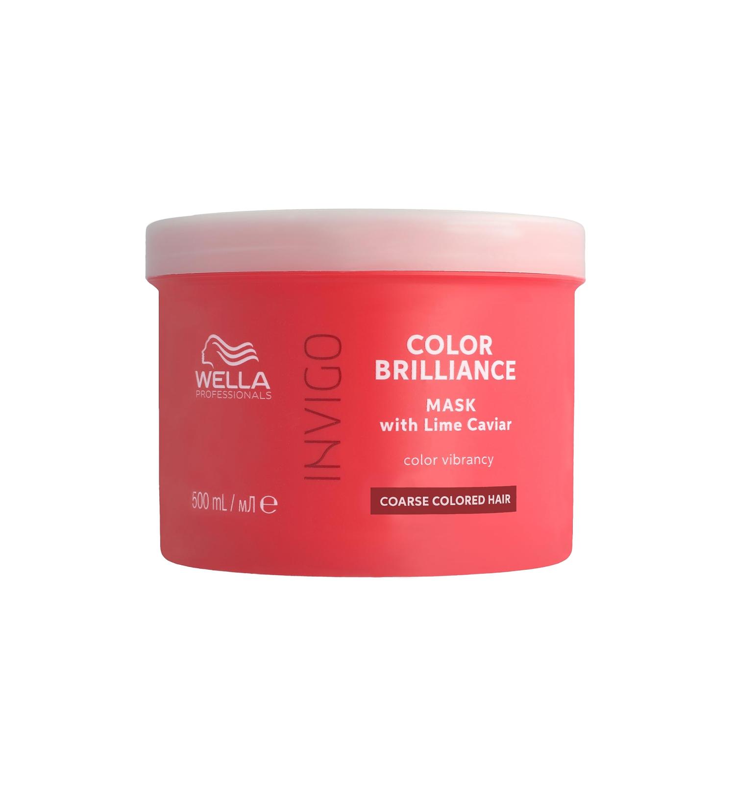 Wella Professionals Invigo Color Brilliance Mask for Coarse Hair - 500ml | Color-Protecting Treatment with Vitamin E & Antioxidants - Buy Online on GoSupps.com