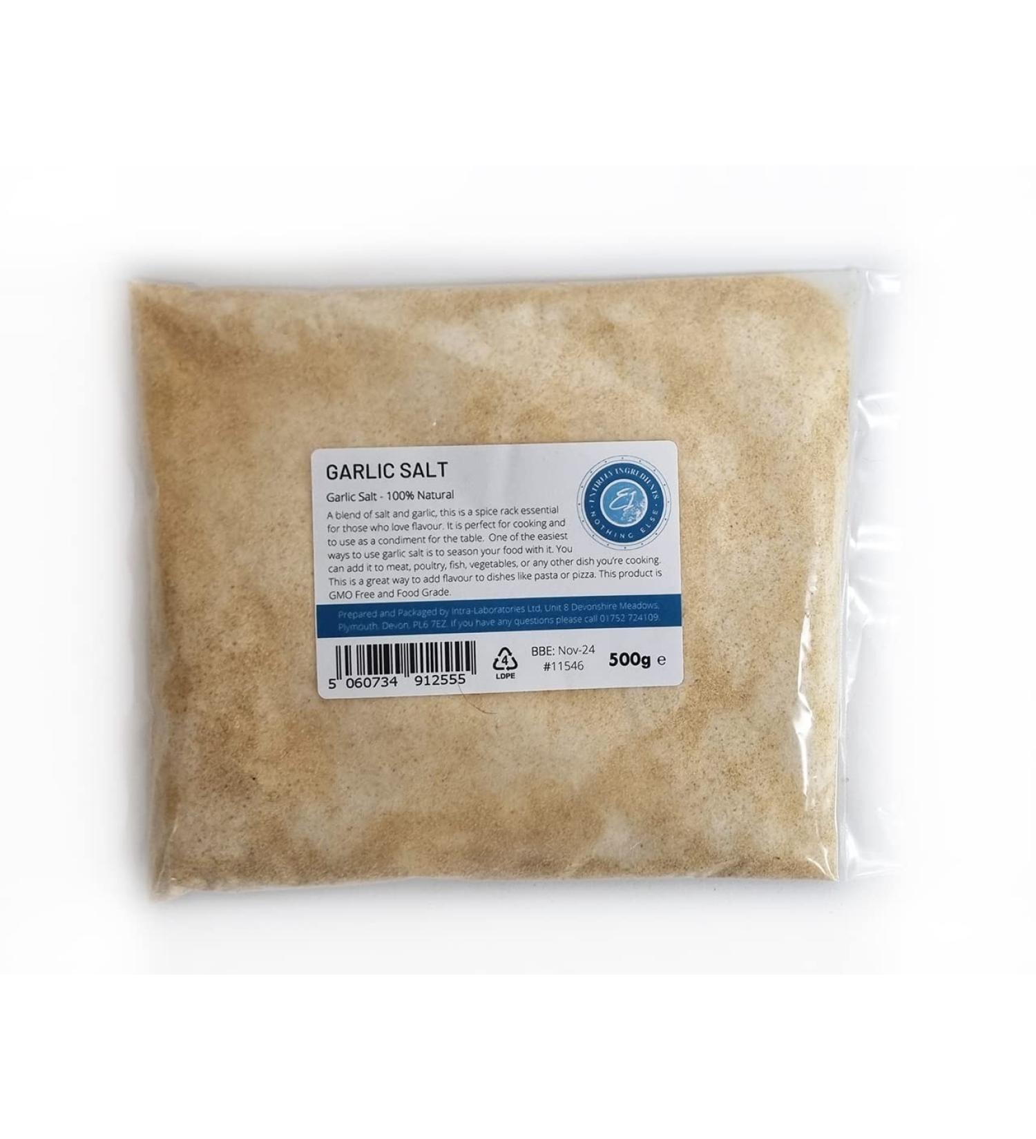 Entirely Ingredients Garlic Salt 500g - Selected for Premium Quality - Premium Food Grade - Buy Online on GoSupps.com