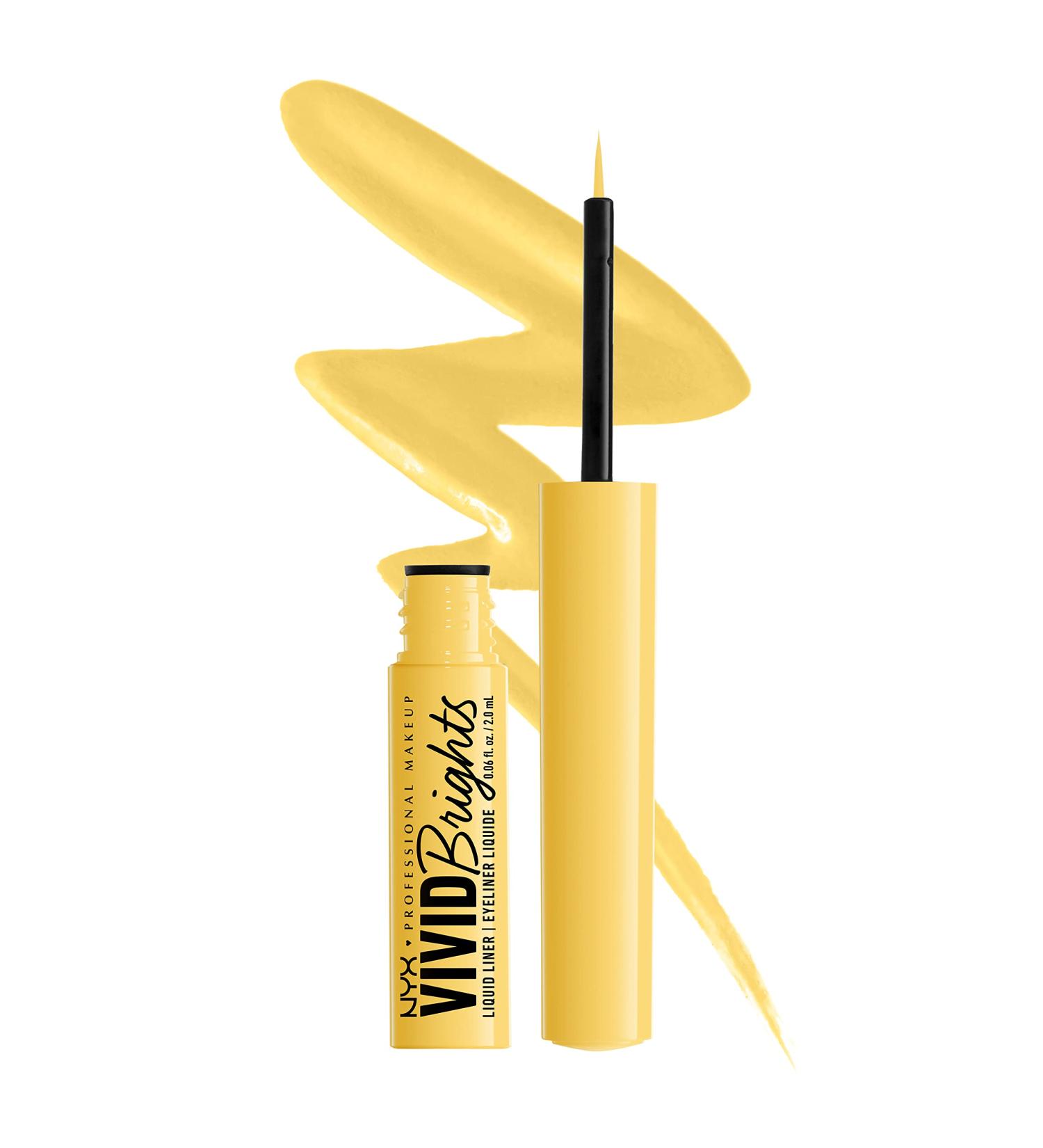 NYX Vivid Brights Liquid Liner - Had Me At Yellow 03 | Smear-Resistant Eyeliner - Buy Online on GoSupps.com