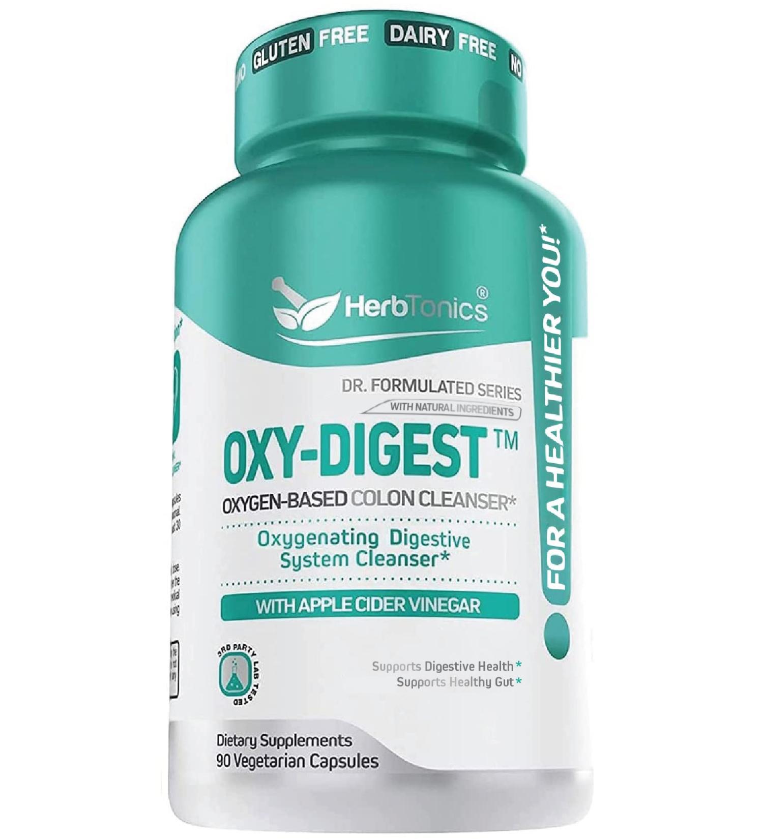 Colon Cleanse & Detox with Apple Cider Vinegar - 90 Vegan Pills for Men & Women - Buy Online on GoSupps.com