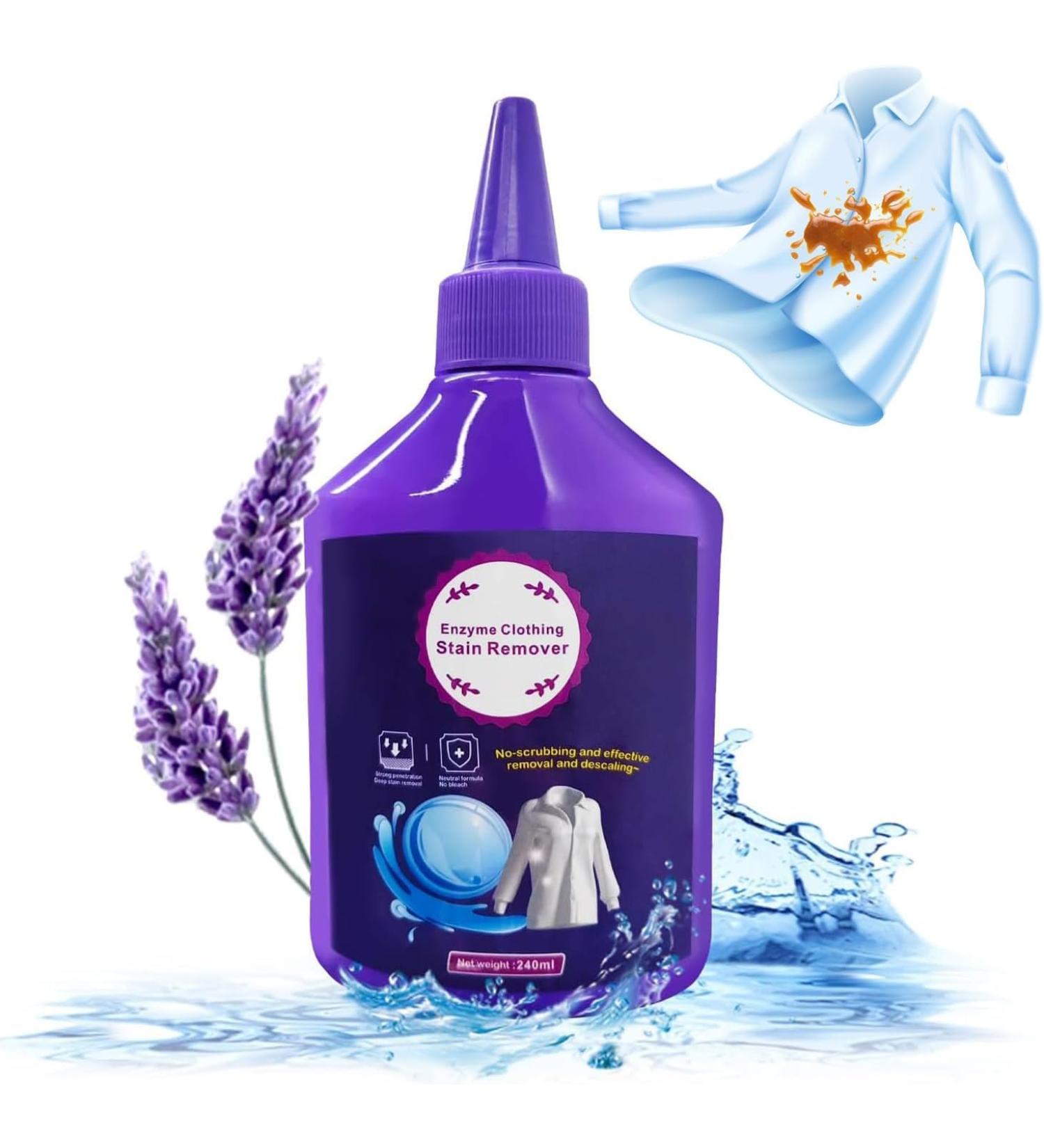 Effective Laundry Stain Remover with Active Enzymes - 240ml | Ultimate Clothes Oil & Stubborn Stains Cleaner - Buy Online on GoSupps.com