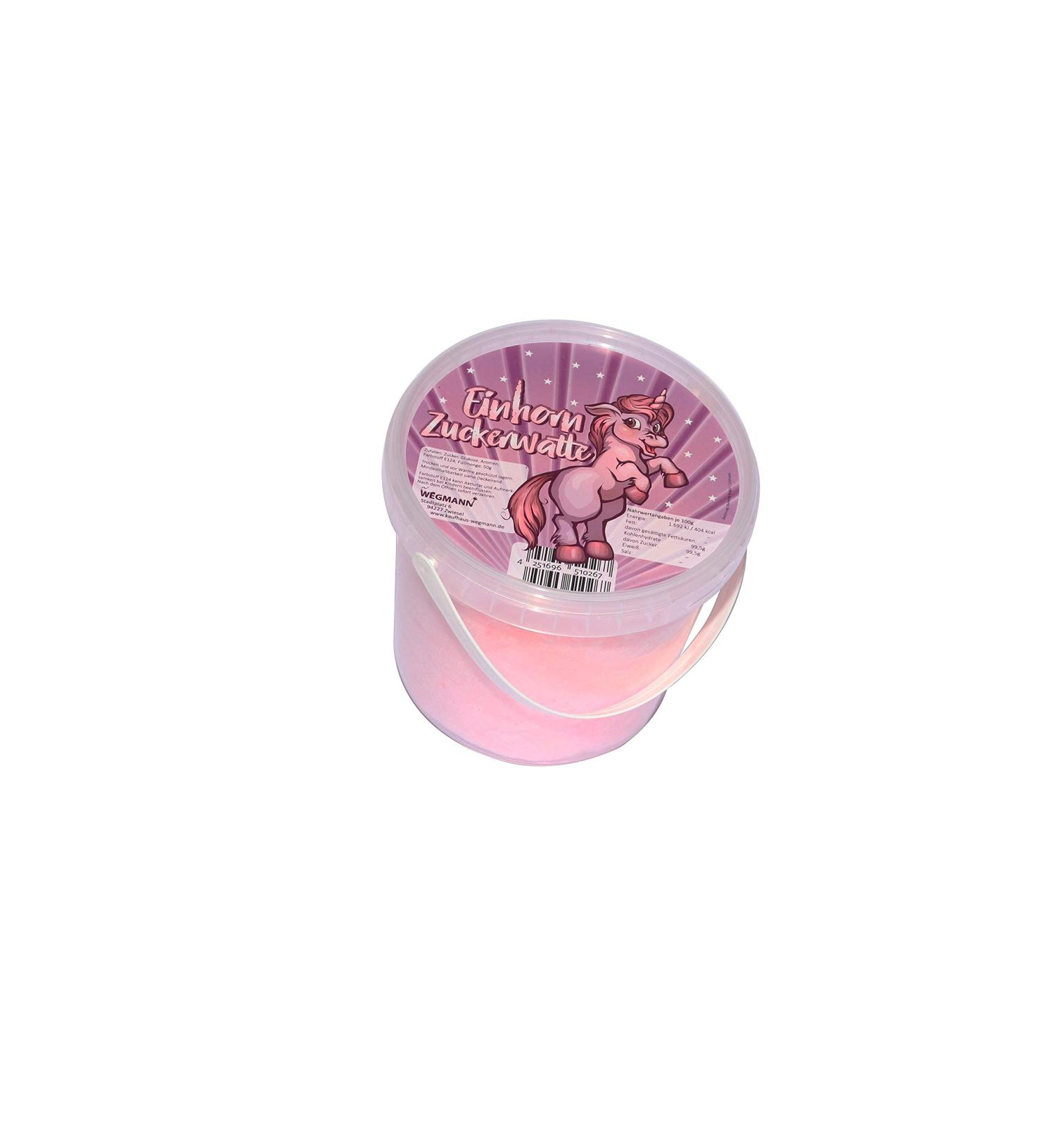 Wegmann Unicorn Cotton Candy Bucket - Bubblegum Flavor 50g | Sweet Treats International Shipping - Buy Online on GoSupps.com