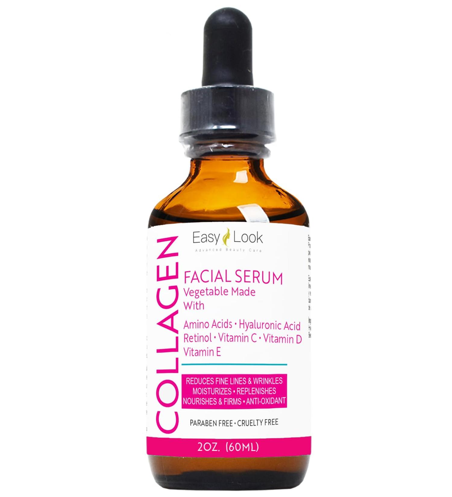 Collagen Serum for Face - Anti-Aging & Hydrating Facial Serum | Reduce Fine Lines & Wrinkles - 2oz - Buy Online on GoSupps.com