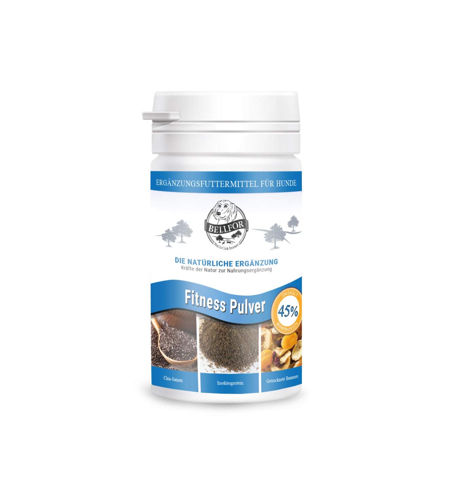 Bellfor Fitness Powder for Dogs 80g | Natural Protein Supplement for Muscle Building & Preservation | Insect Protein Amino Acids - Buy Online on GoSupps.com