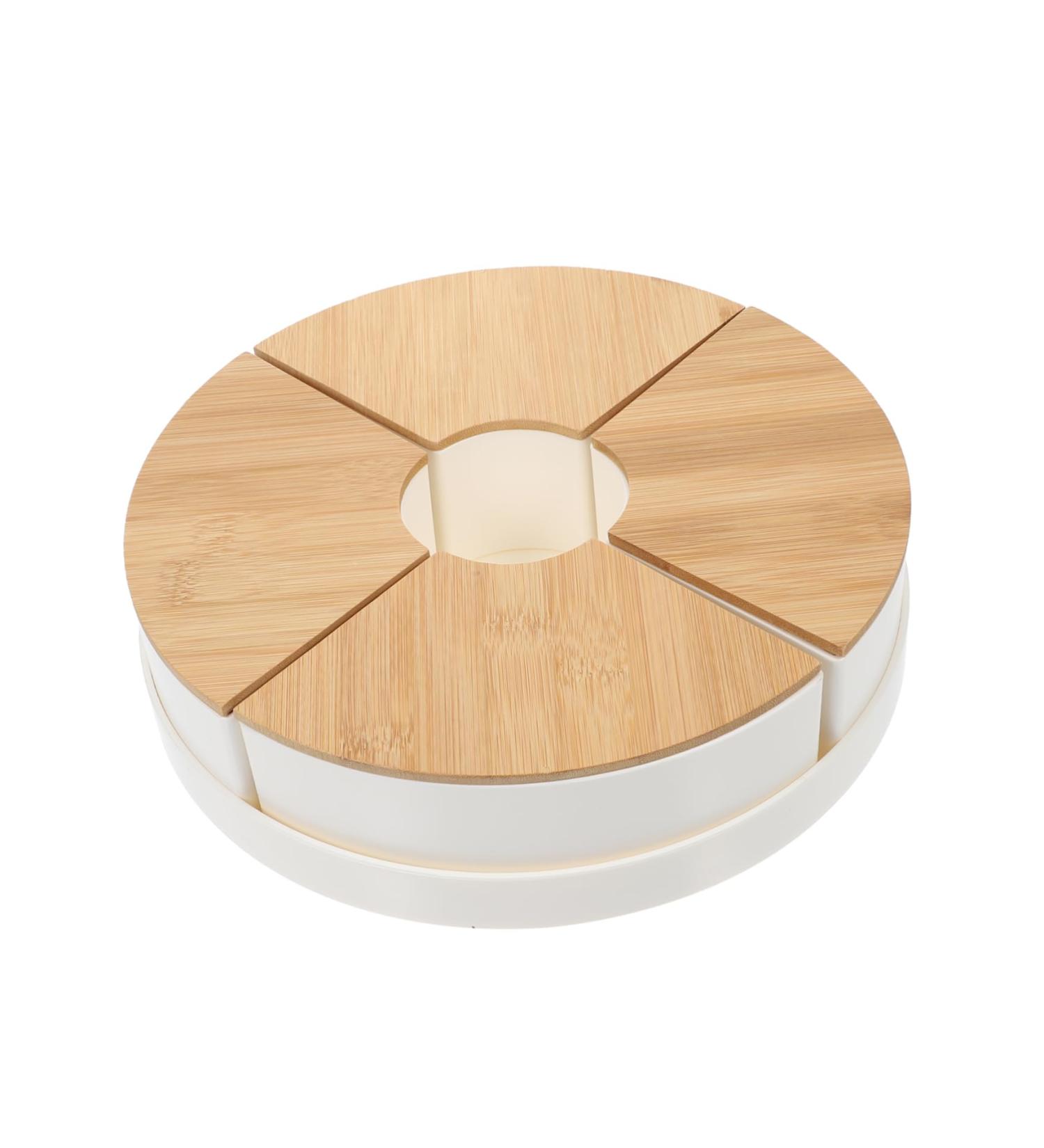 Cabilock 1 Set Office Fruit Plate Grill Vegetable Tray Wrought Iron Plastic Spraying Dried Fruit White Snack 26X26X7CM White - Buy Online on GoSupps.com