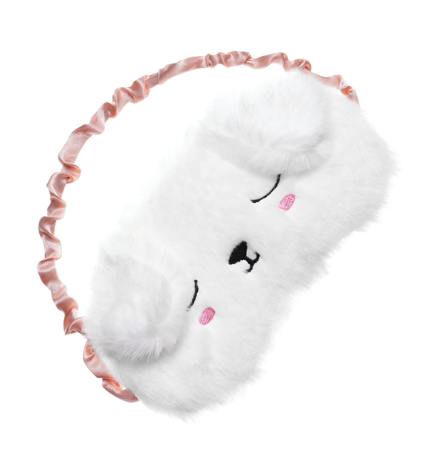 FRCOLOR Cute Cat Eye Sleep Mask - Silk Satin Blindfold for Travel & Sleeping | Ideal for Girls Men & Women - Buy Online on GoSupps.com