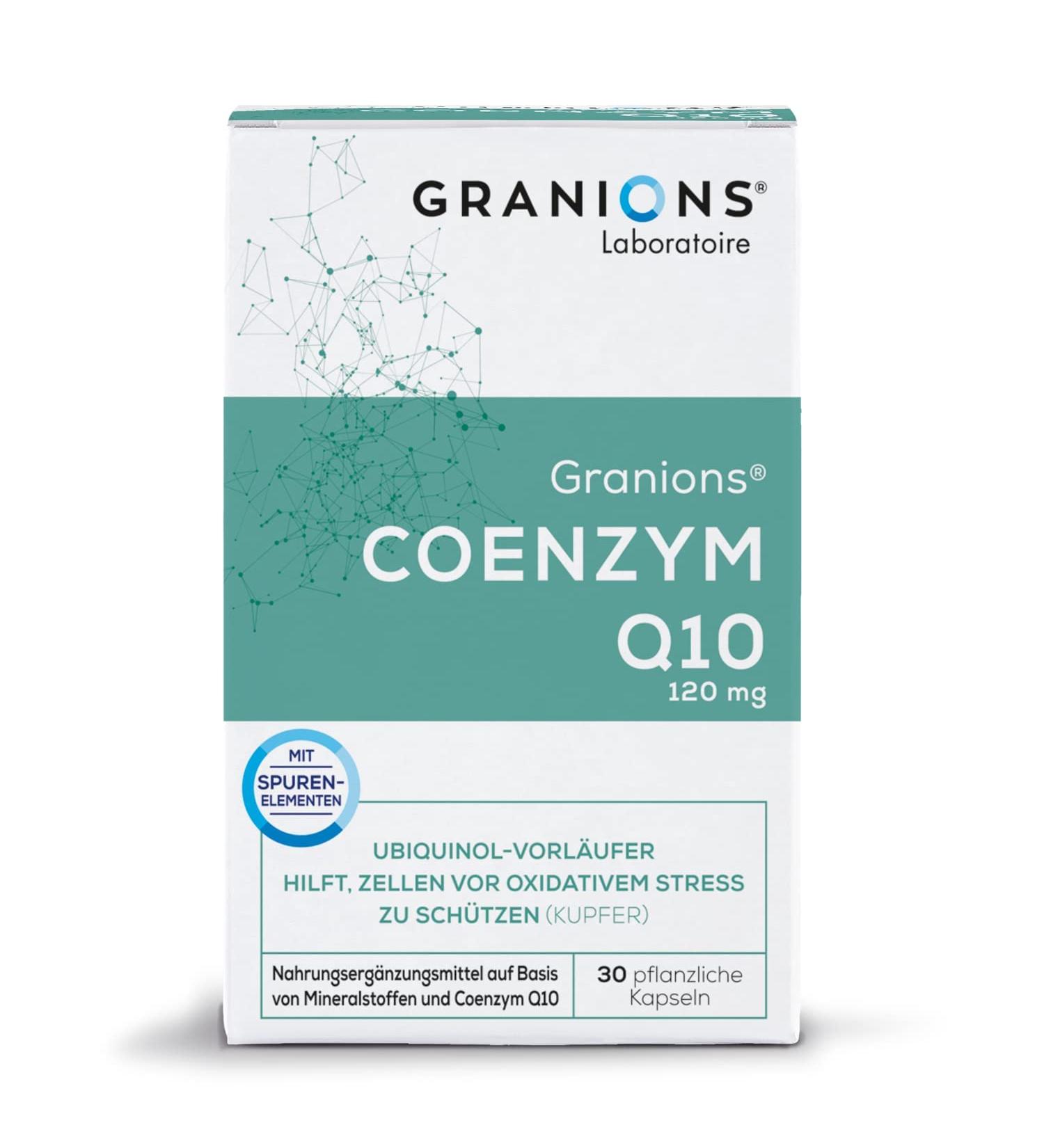 Coenzyme Q10 120mg | Ubiquinol Precursor for Cellular Health | 30 Capsules - Granions - Buy Online on GoSupps.com