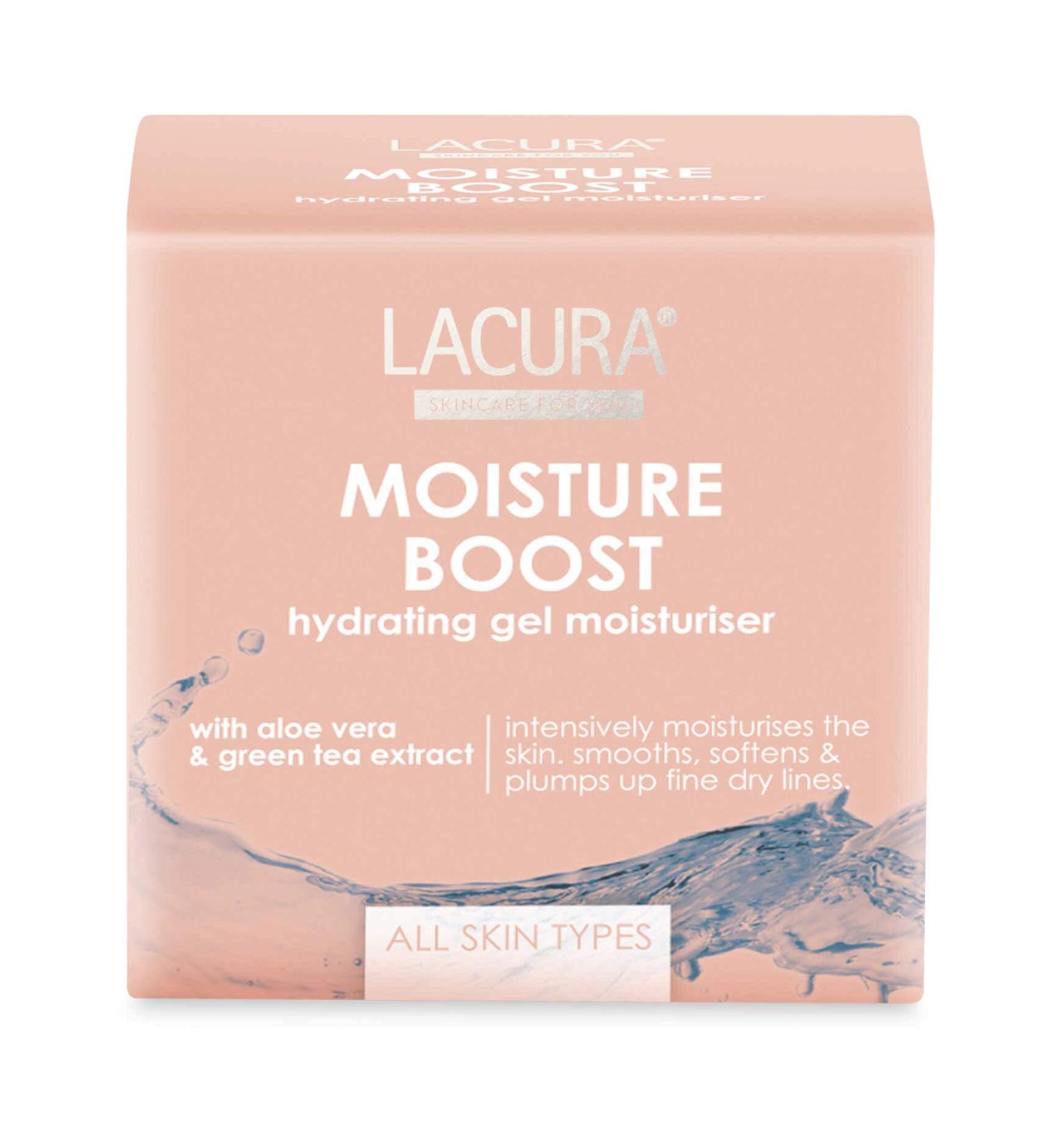 Moisture Boost Hydrating Face Gel Dry Line Moisturiser Healer With Aloe Vera Tea Extract Oil Free - Buy Online on GoSupps.com
