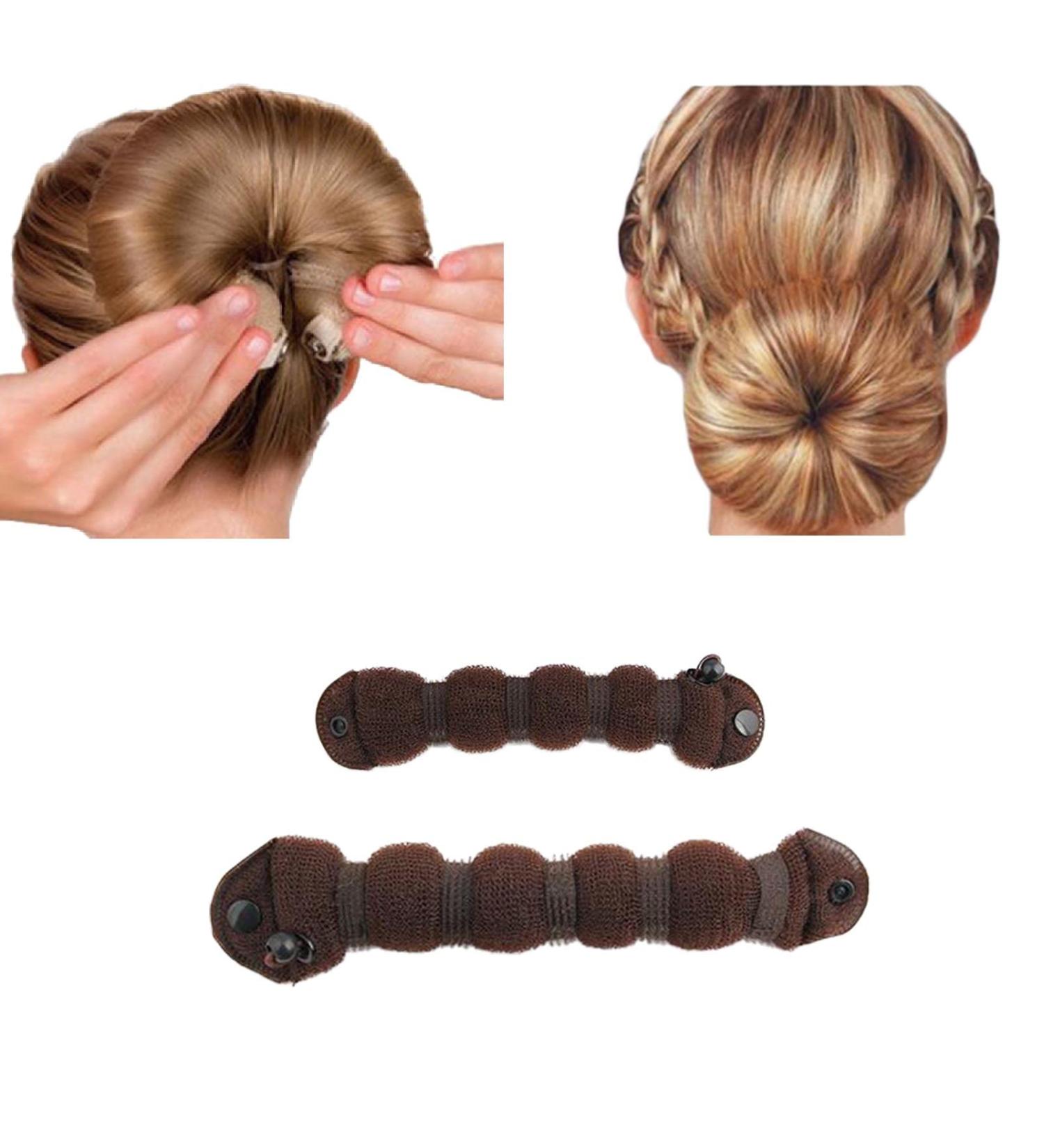 Buy Sponge Donut Hair Bun Maker Fast & Easy Hairstyling for Thin Hair | Perfect French Twist & Knot Styles - Buy Online on GoSupps.com