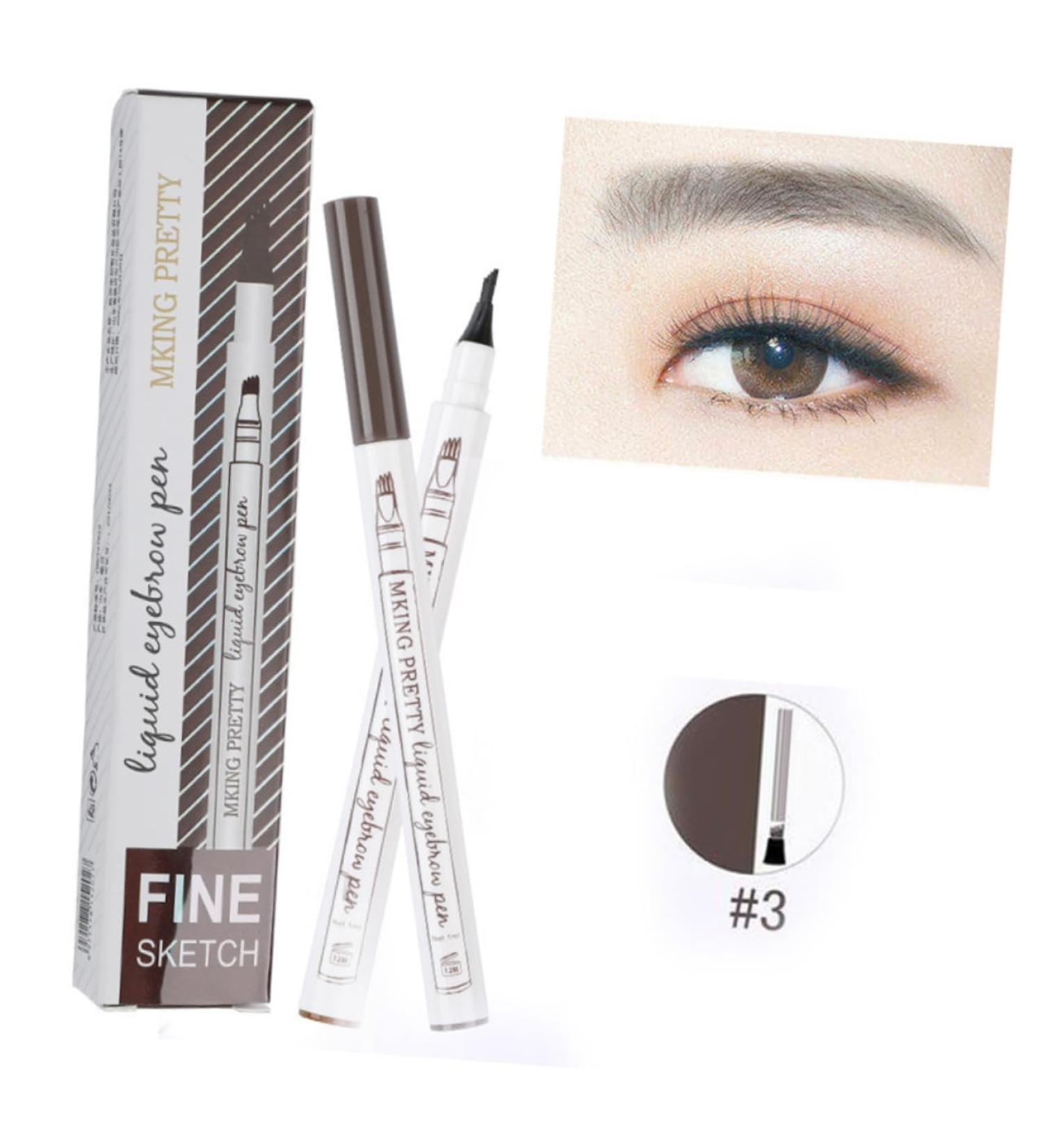 Amosfun 4pcs Eyebrow Pen Waterproof Eyebrow Pen Liquid Eyebrow Pen Eyebrow Pencil Makeup No Smudge 1 count (Pack of 1) As Shown - Buy Online on GoSupps.com