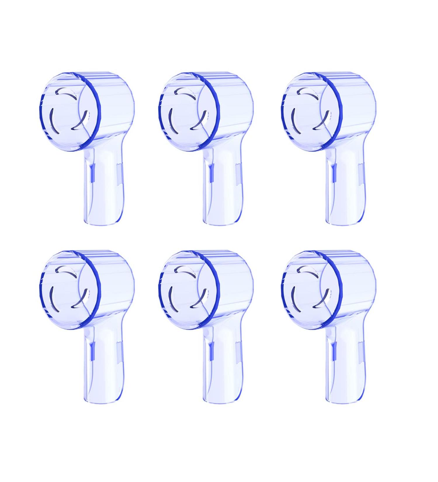 6PCS Plastic Travel Electric Toothbrush Heads Cover for Oral-B - Round3-Blue - Buy Online on GoSupps.com
