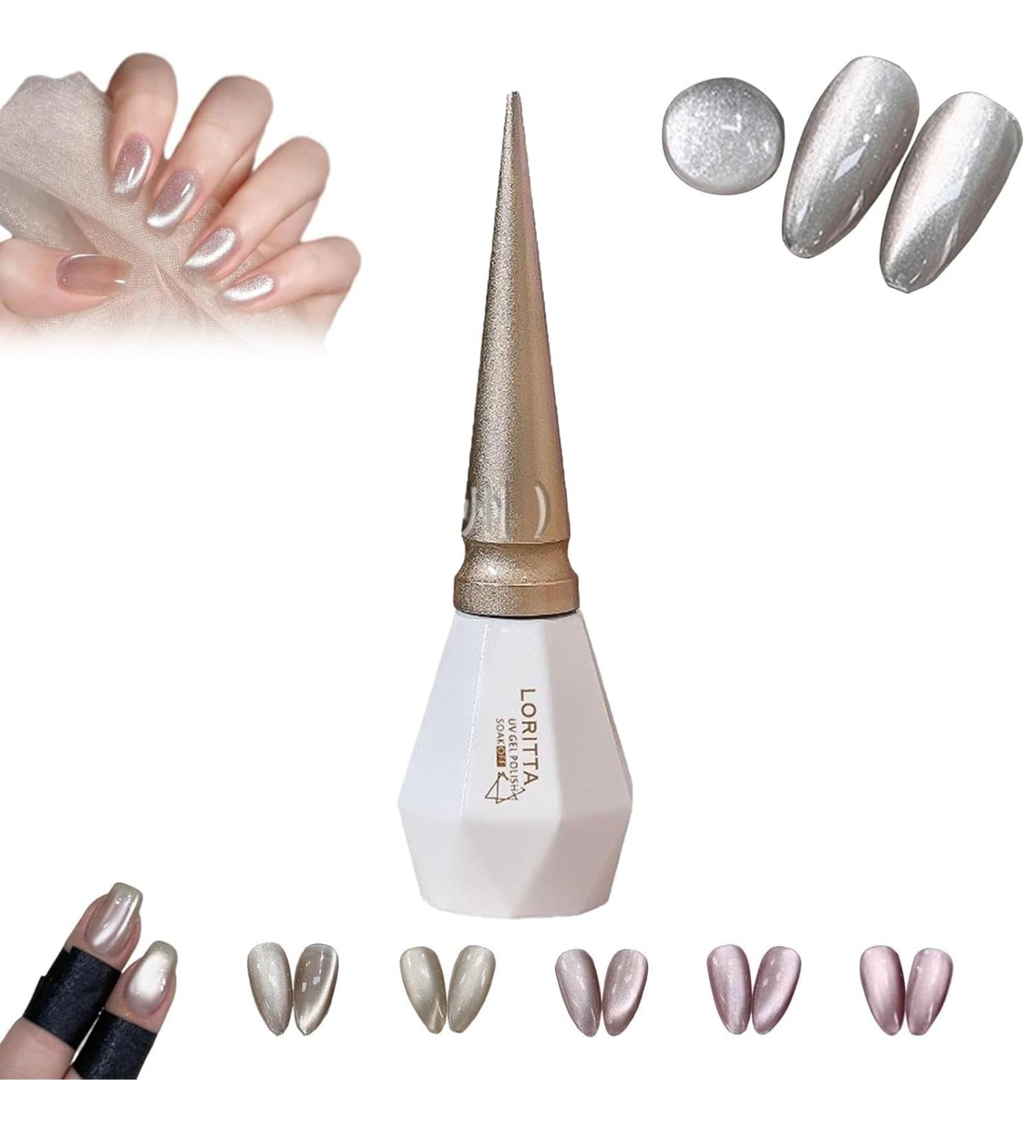 Rolita Gel Polish Rolita Nail Polish Rolita Gel Polish 15ml Nude Ice-Clear Jade Gel Glitter Crystal Gel Nail Polish with Magnet Jelly Gel Nail Polish DIY at Home Crystal Cat Eye Gel Polish(Y-21) - Buy Online on GoSupps.com