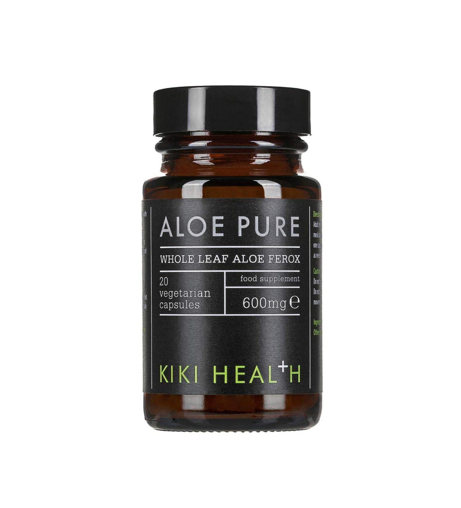 KIKI HEALTH Aloe Pure Capsules- 20 Vegan Capsules | Colon Cleanse & Digestion Support | Natural Soother | 10 Months Supply - Buy Online on GoSupps.com