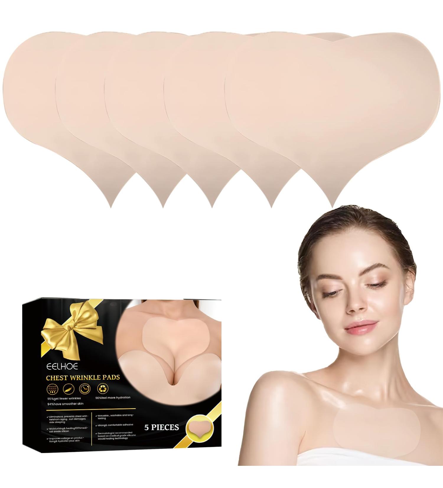 5Chest wrinkle pads Anti Wrinkle Silicone Chest Patches Anti Aging Pad For Crepe Erase & Wrinkles Reusable silicone pads against breast wrinkles Overnight Wrinkle Remover Treatment while Sleeping - Buy Online on GoSupps.com