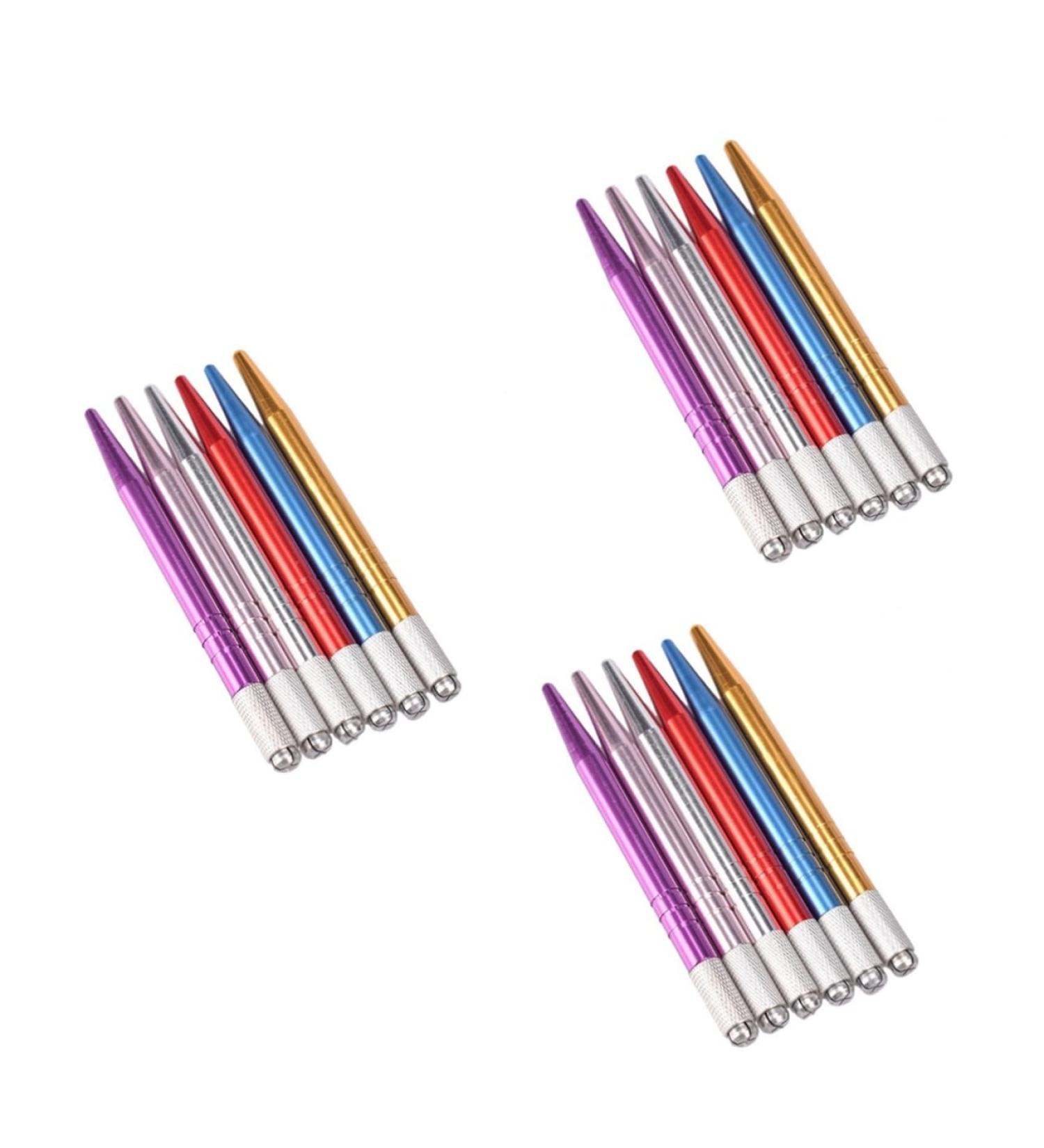 Beavorty Dimension 18 pcs Purple Red for + Makeup Pen Silver Blue Manual Microblading Eyebrow Permanent Lip Liner Marker - Buy Online on GoSupps.com