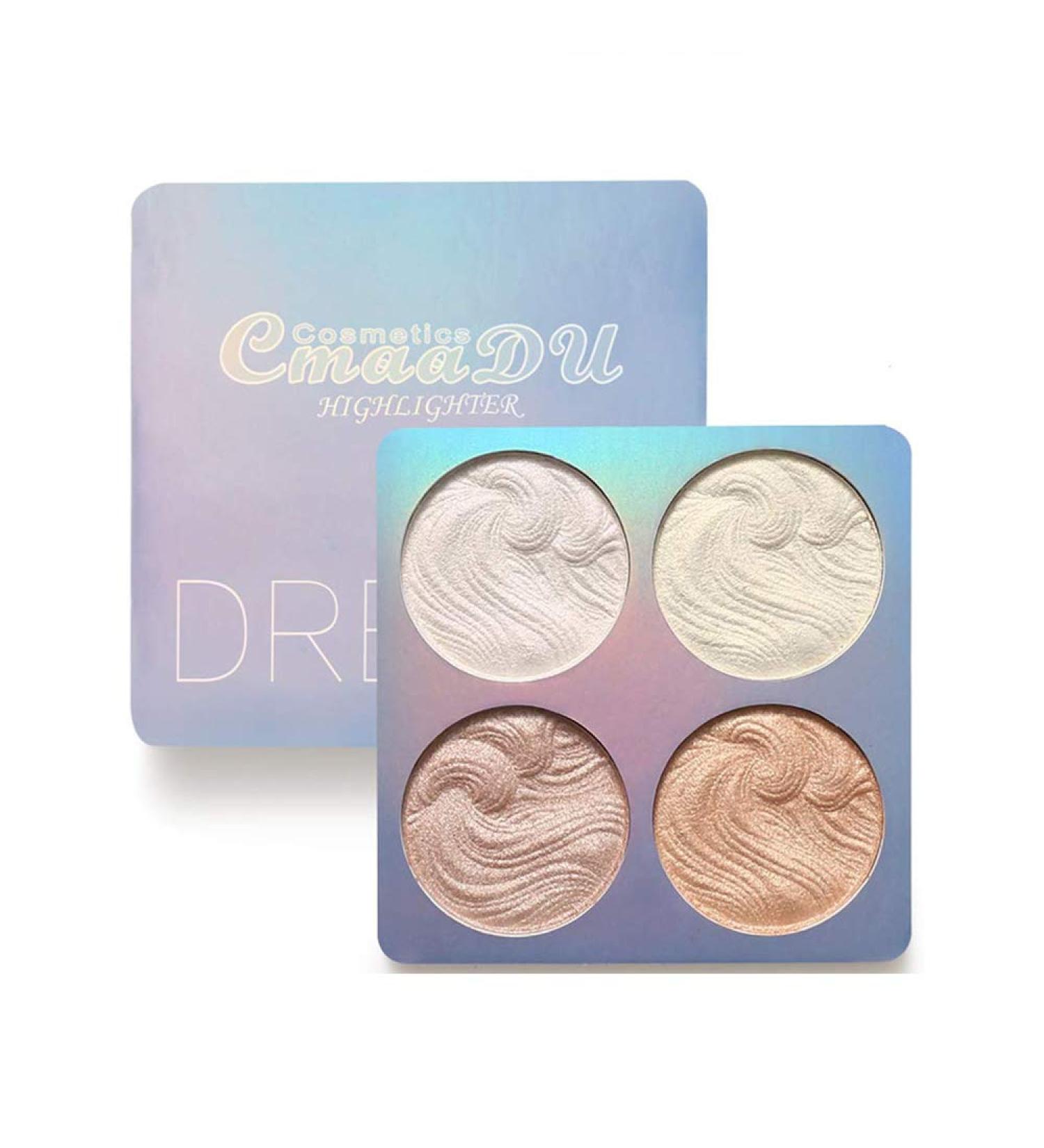 Long Lasting Waterproof Highlighter Powder Palette - Shimmer Glow Bronzer Makeup - Buy Online on GoSupps.com