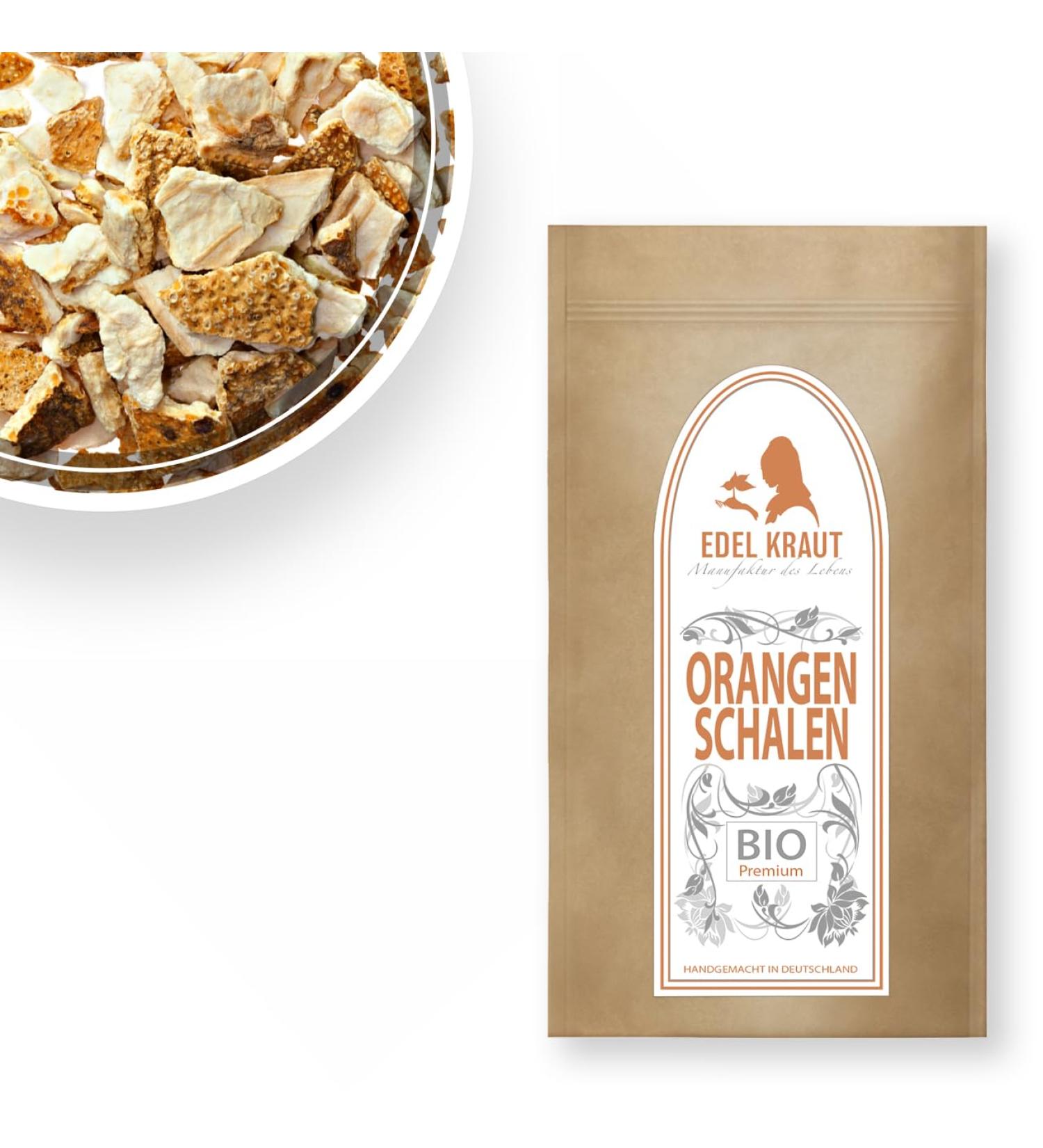 EDEL KRAUT Organic Orange Peel Tea - Premium Sweet Dried Orange Peels 250g for International Shipping - Buy Online on GoSupps.com