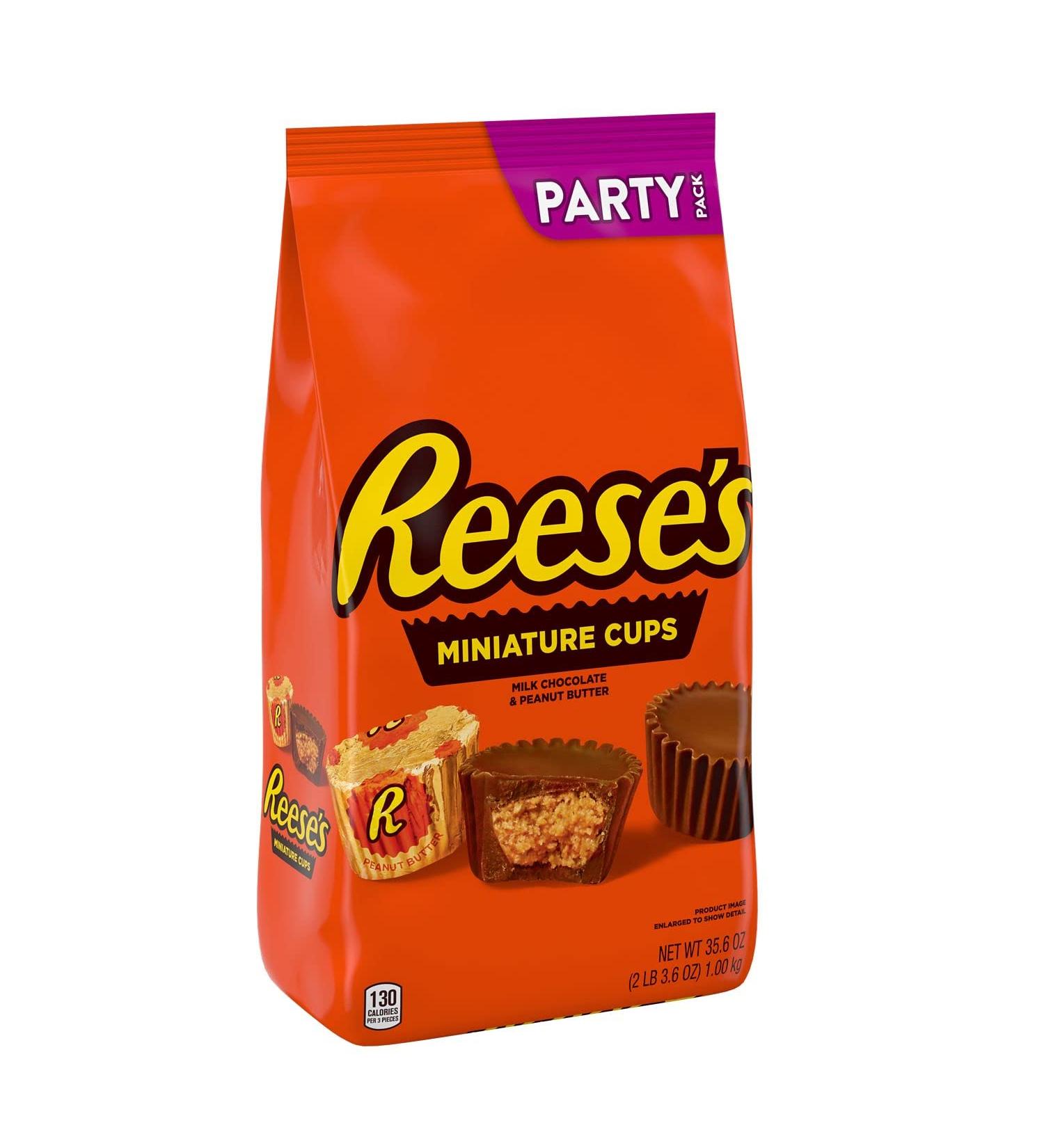 REESE'S Miniatures Milk Chocolate Peanut Butter Cups Candy 35.6 oz Bulk Party Pack Individually Wrapped, Gluten Free - Buy Online on GoSupps.com