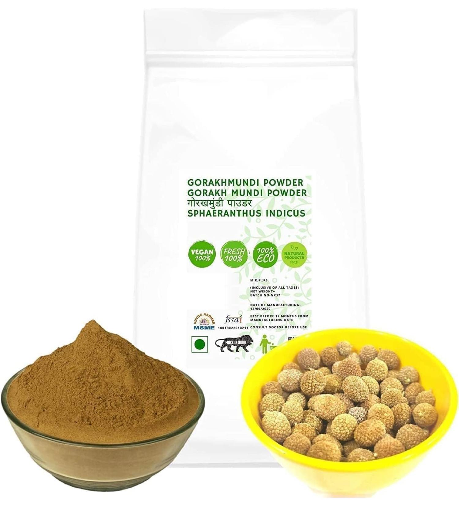 SM Gorakhmundi Poeder Gorakh Mundi Poeder Sphaeranthus Indicus 100 GMS - Buy Online on GoSupps.com