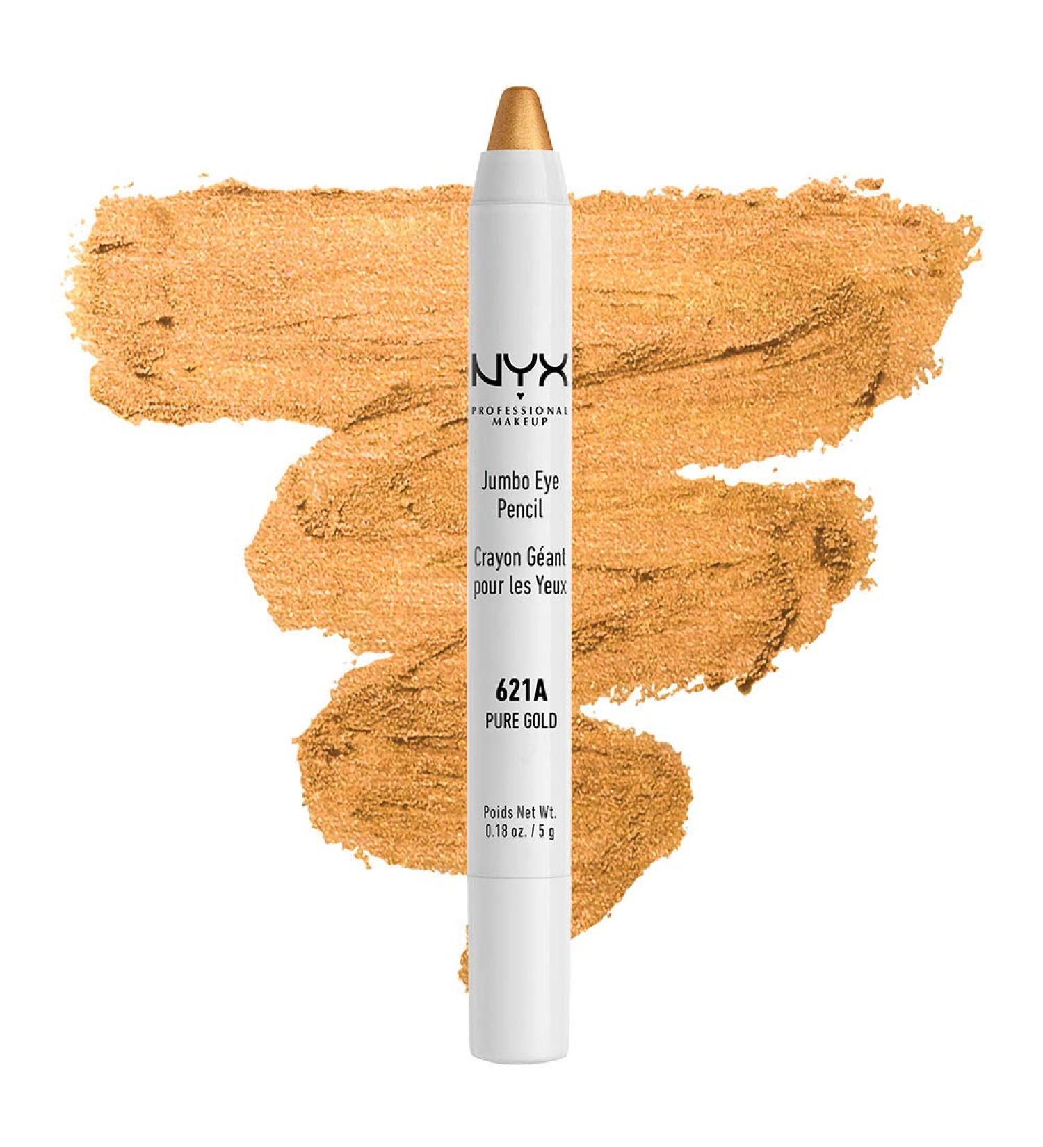 NYX Jumbo Eye Pencil - Pure Gold | Eyeshadow & Eyeliner | Professional Makeup - Buy Online on GoSupps.com