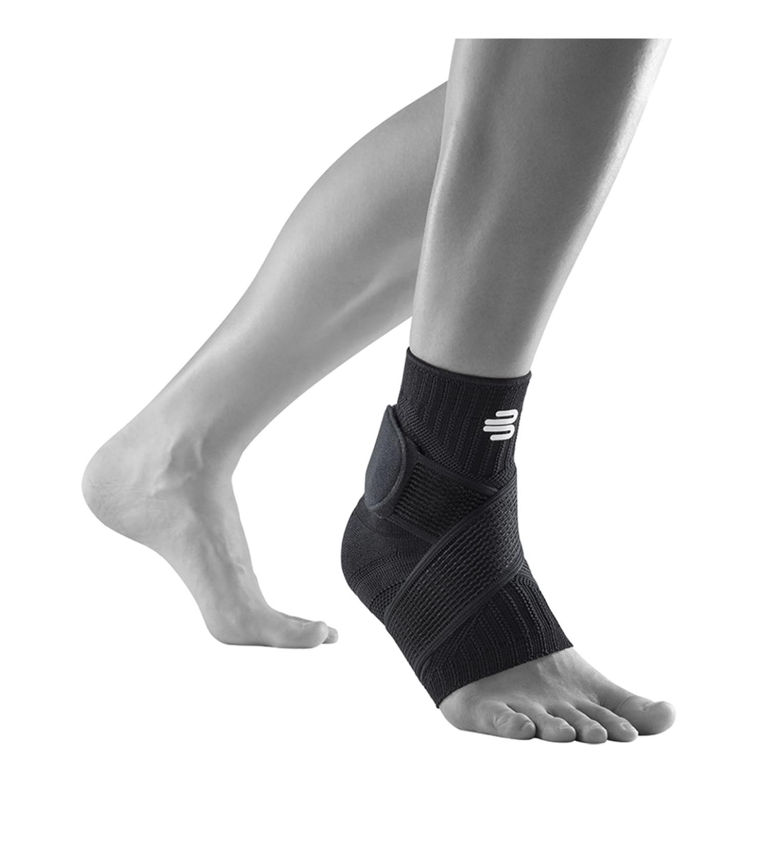 Bauerfeind Ankle Bandage Support for Sports - Unisex All-Black Ankle Brace for Football Fitness & Running - Buy Online on GoSupps.com