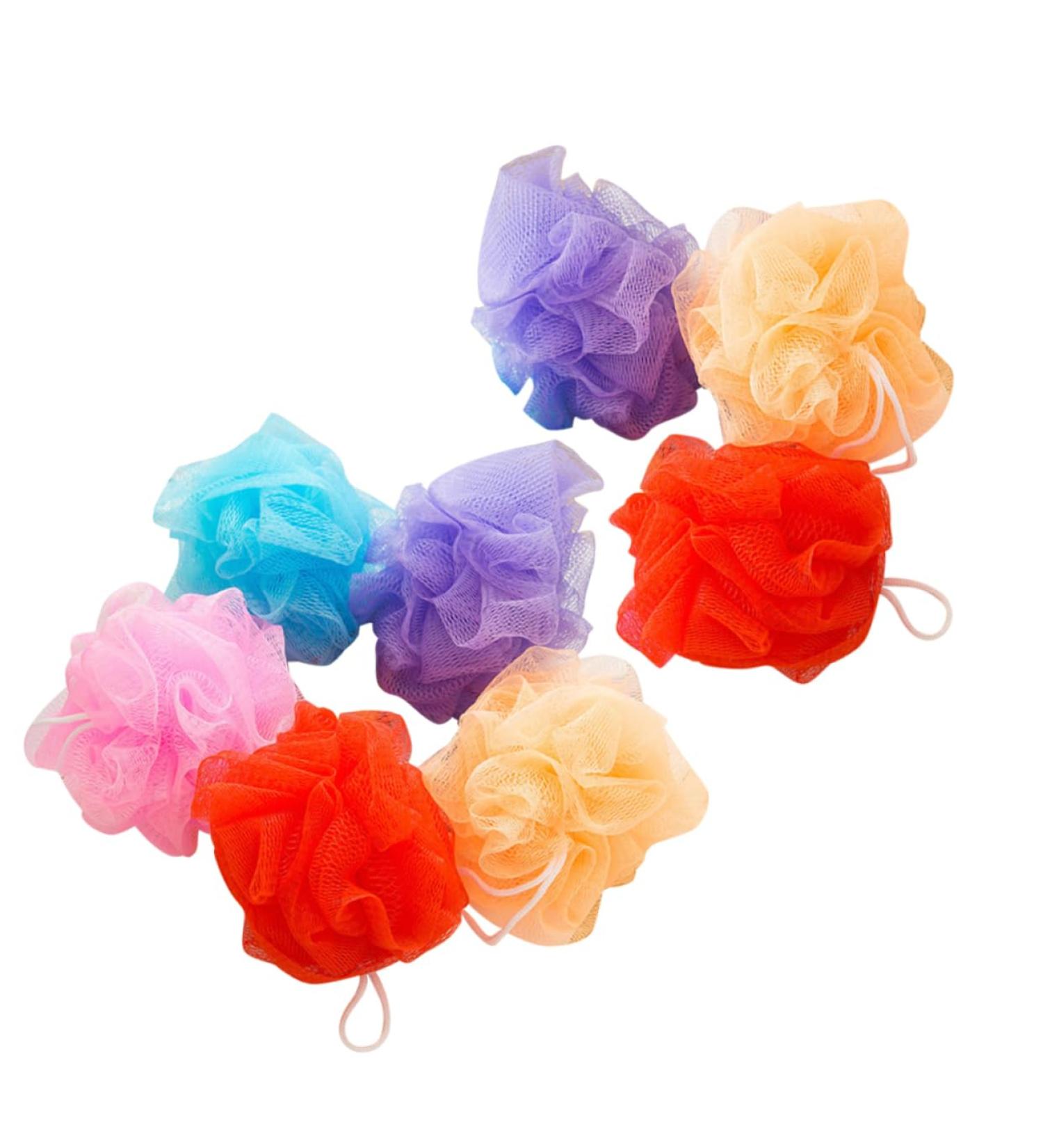Shop Healeved 8pcs Mesh Bath Balls - Bulk Shower Loofahs & Poufs for Luxurious Exfoliation | International Shipping Available - Buy Online on GoSupps.com