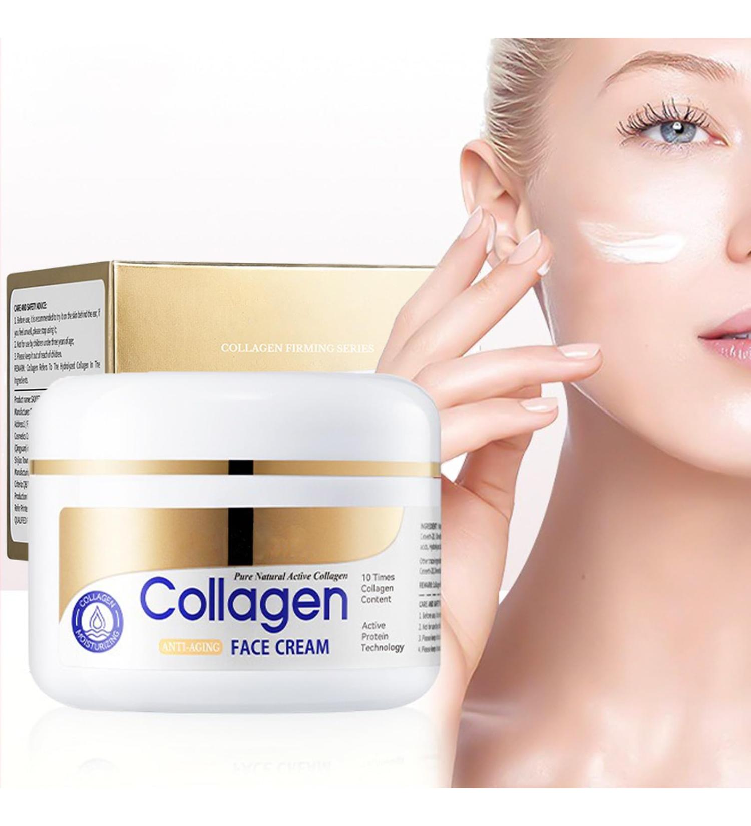 Face Cream Day & Night Skincare Anti-Wrinkle Collagen Face Cream Natural Anti Aging Face Moisturiser for Smooth and Elastic Skin Deep Hydrating Cream Firming Lines for Men & Women - Buy Online on GoSupps.com