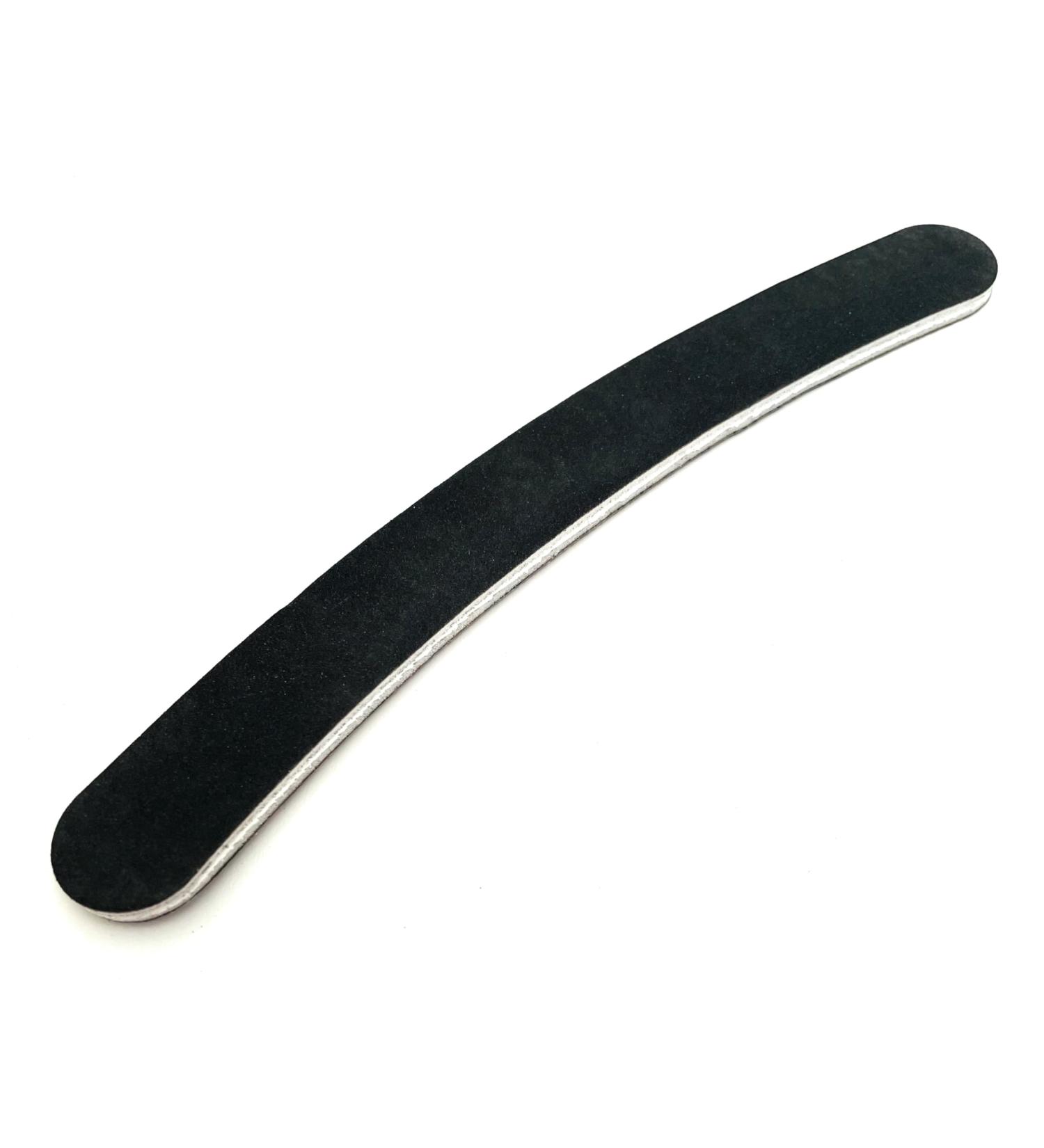 15 PCS Professional Nail File 180 Grit Double Sided Emery Board Curved Boomerang Banana Nail File Set Ideal for Acrylic & Natural Nail Art 180 Grit Curved Black 15