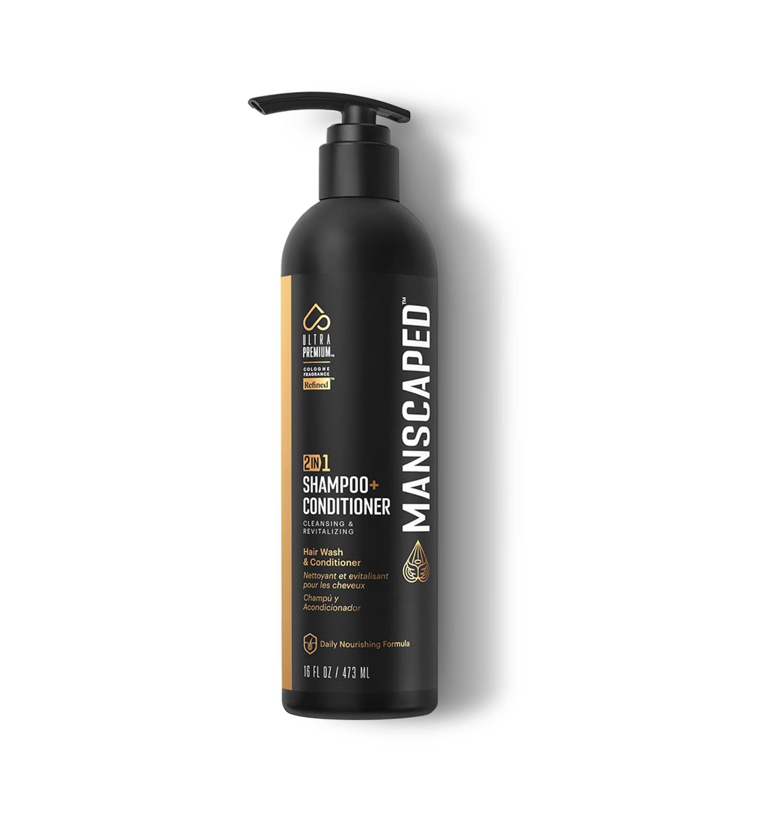 Manscaped 2 in 1 Shampoo & Conditioner - UltraPremium Hair Care with Sea Kelp Coconut Water & Aloe (16 oz) - Nourishing & Hydrating for Men - Ships Internationally - Buy Online on GoSupps.com