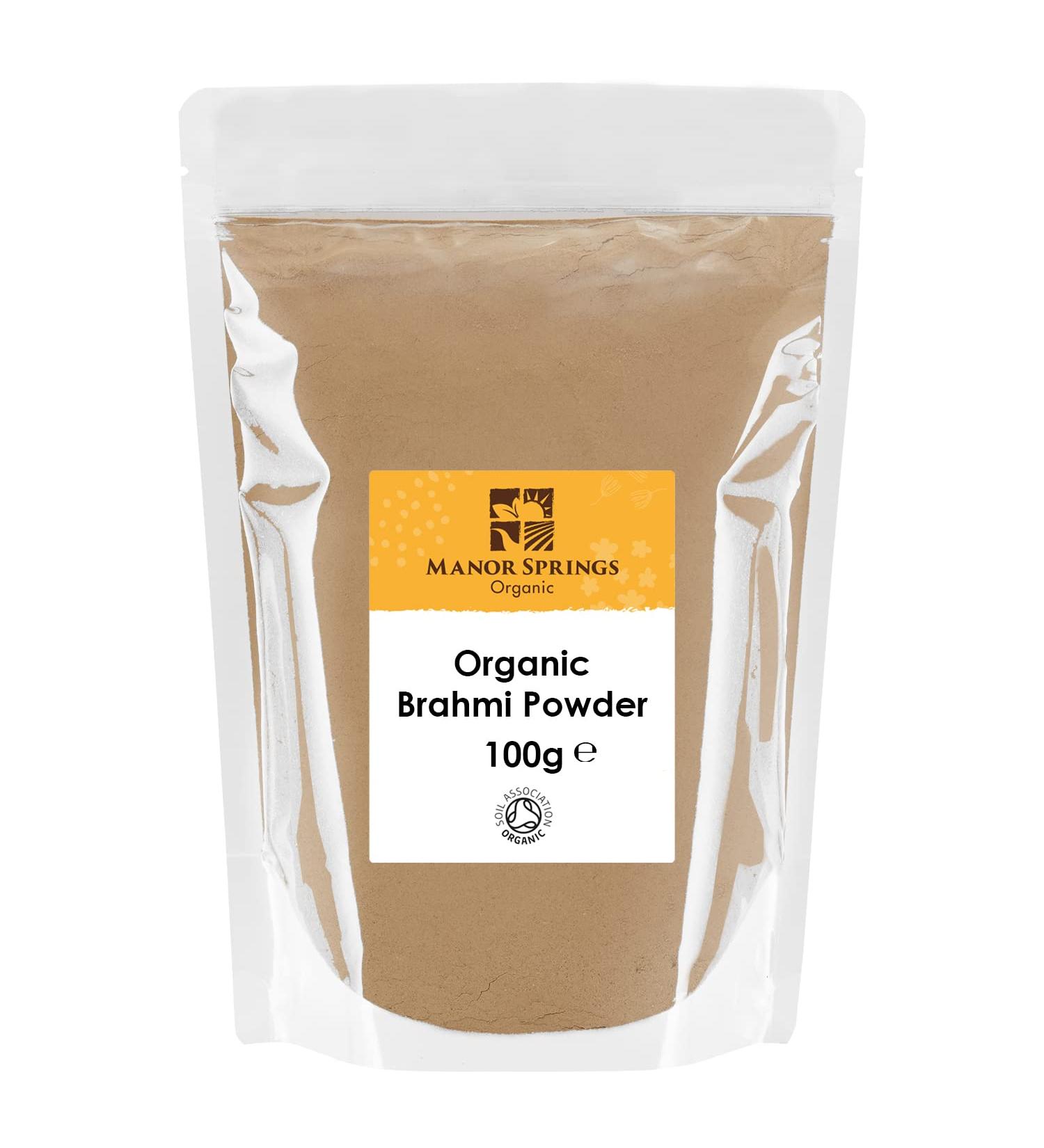 Manor Springs Organic Brahmi Powder 100g - Pure and Natural Wellness Boost - Buy Online on GoSupps.com