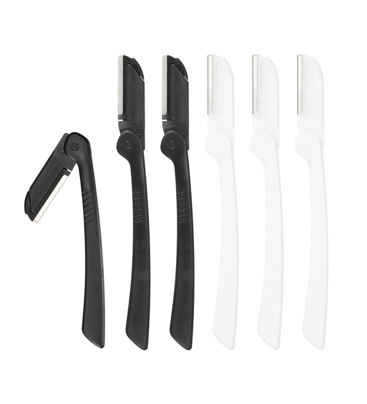 VOCOSTE 6 Pack Eyebrow Razors for Women - Foldable Facial Razors in Black & White | International Shipping Available - Buy Online on GoSupps.com