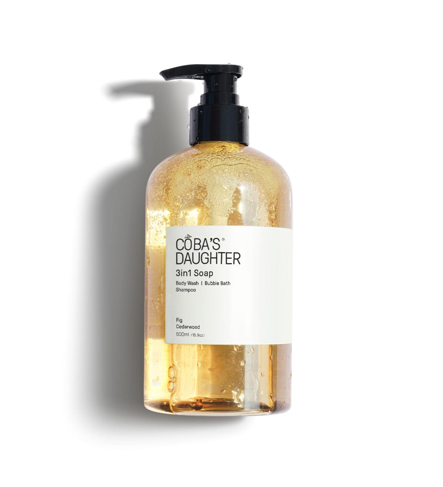 COBA'S DAUGHTER 3in1 Soap | Bubble Bath Body Wash & Hand Wash | Aromatherapy-Infused with Fig & Cedarwood | Inulin & Seaweed Extract for Exfoliated Balanced & Nourished Skin | 16.9 fl oz Fig/Cedarwood - Buy Online on GoSupps.com
