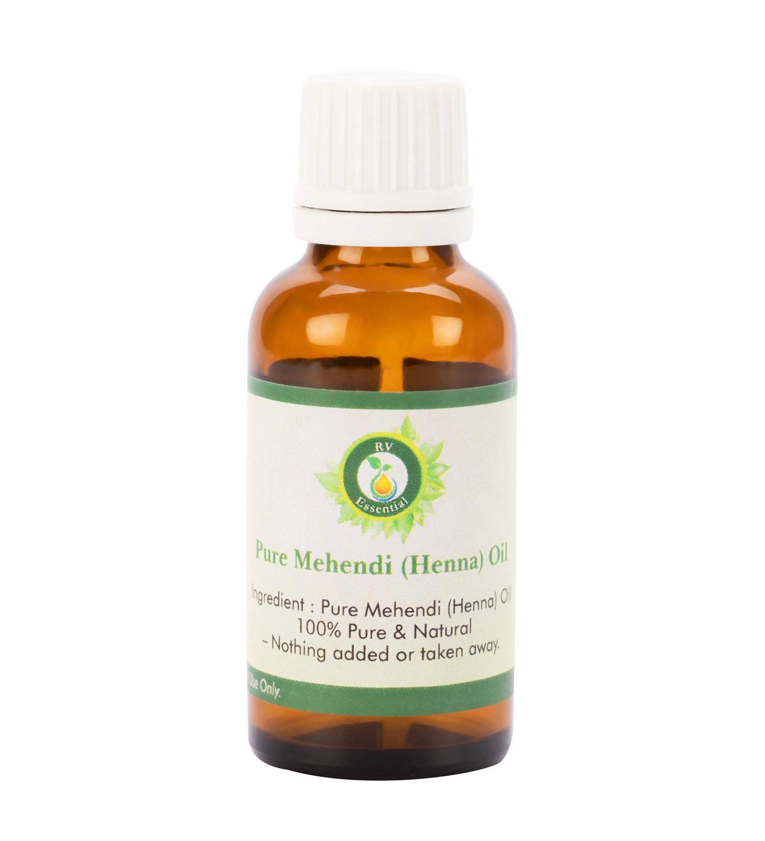 R V Essential Pure Mehendi (Henna) Oil 100ml (3.38oz)- (100% Pure and Natural) - Buy Online on GoSupps.com
