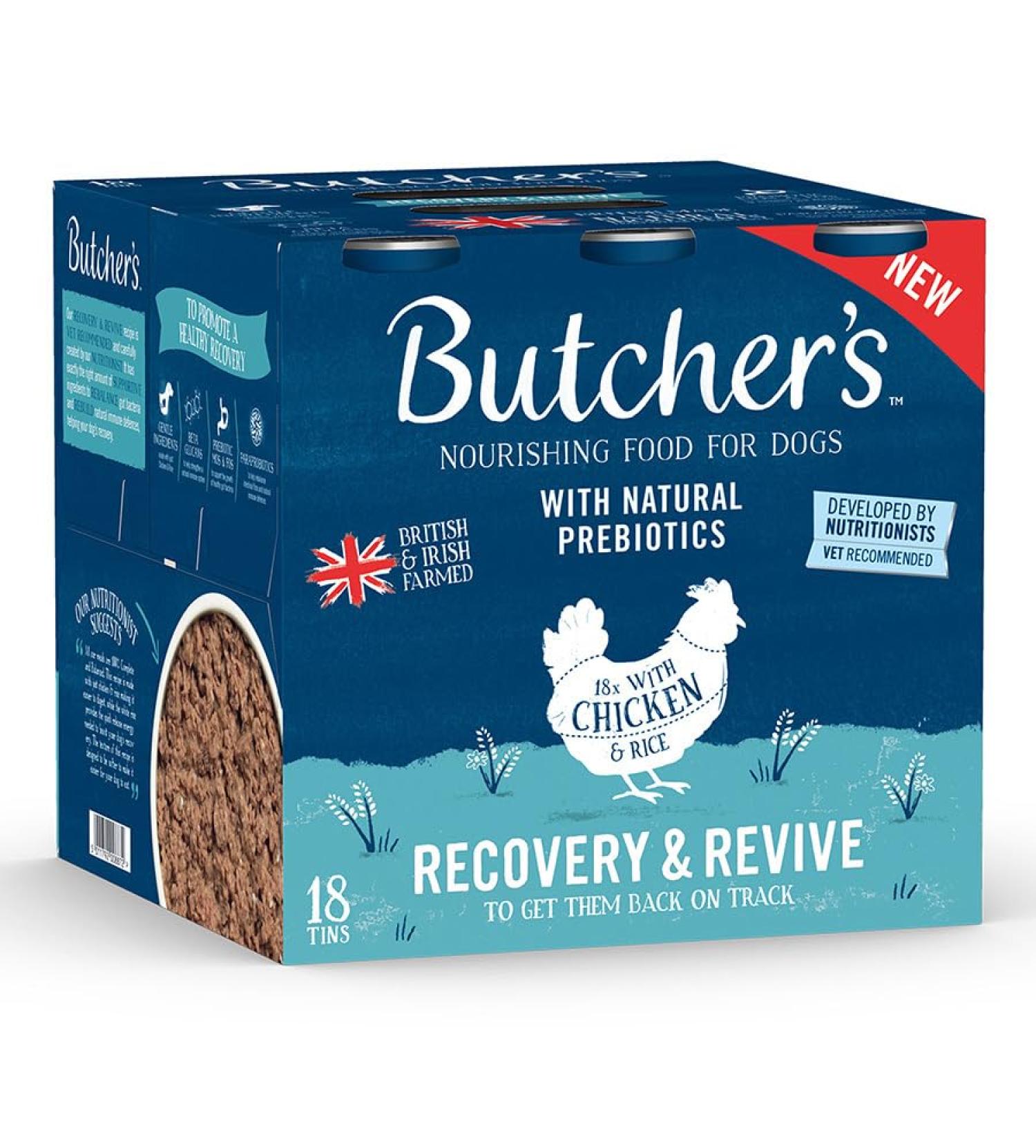 Butcher's Recovery & Revive Wet Adult Dog Food Chicken & Rice 18x390g Cans - Buy Online on GoSupps.com