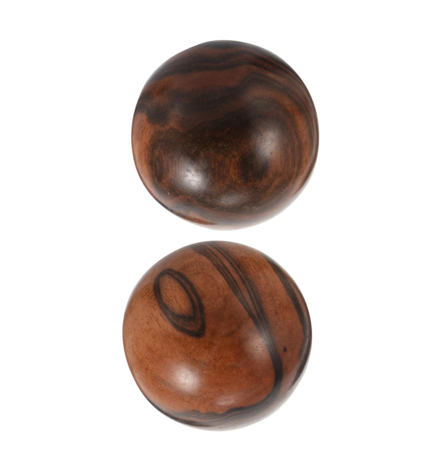 Fomiyes 2ST Wooden Acupressure Massage Balls for Golfers - Handmade Fitness & Meditation | 5.00x5.00cm Coffee - Buy Online on GoSupps.com