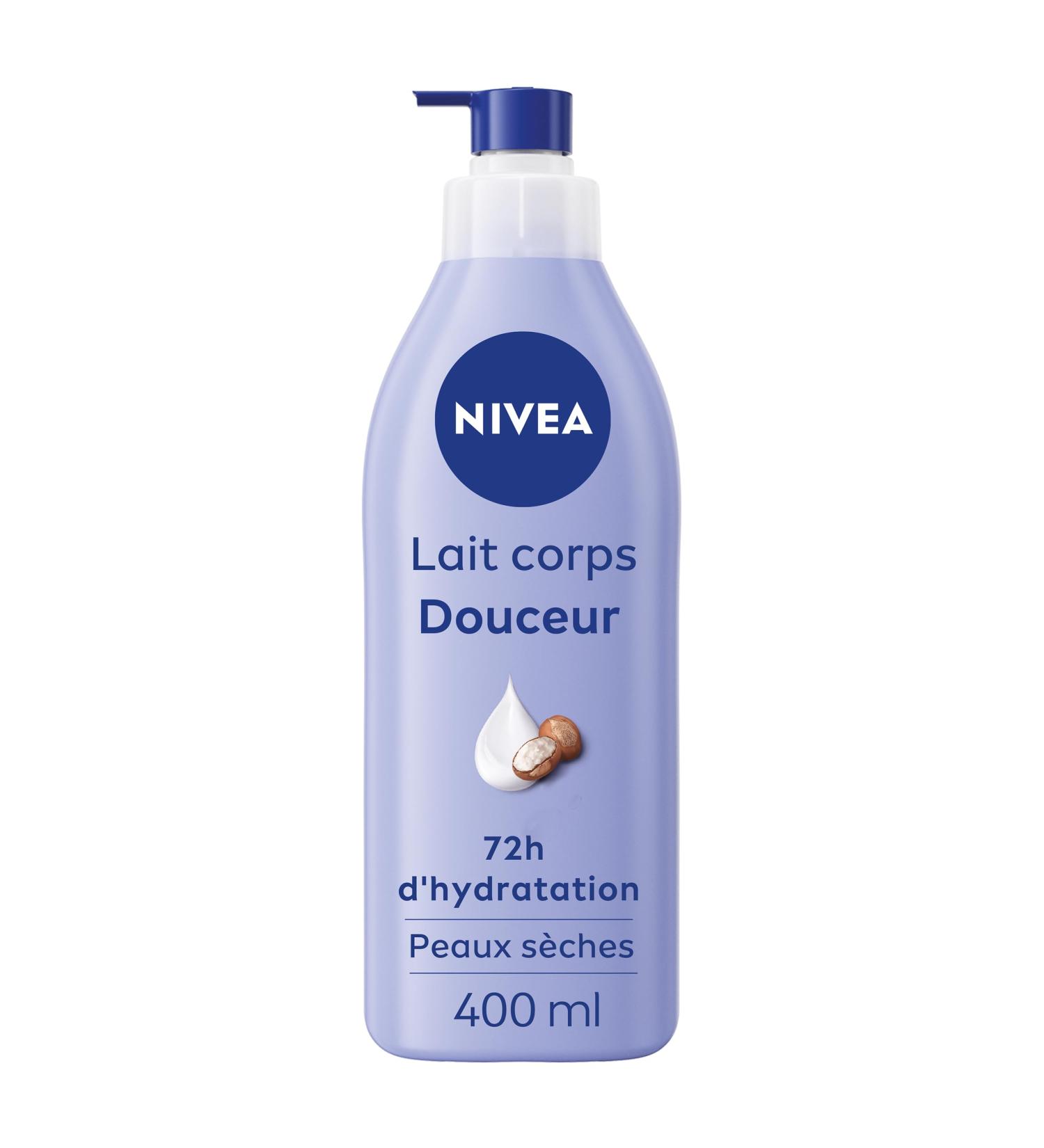 NIVEA Lait corps Hydratant Douceur 72h (1 x 400 ml) Cr me hydratante l'Acide Hyaluronique pur & Beurre de karit Soin pour le corps avec s rum hydratant nourrissant peaux s ches Lait Corps Douceur Peaux S ches 400 Ml - Buy Online on GoSupps.com