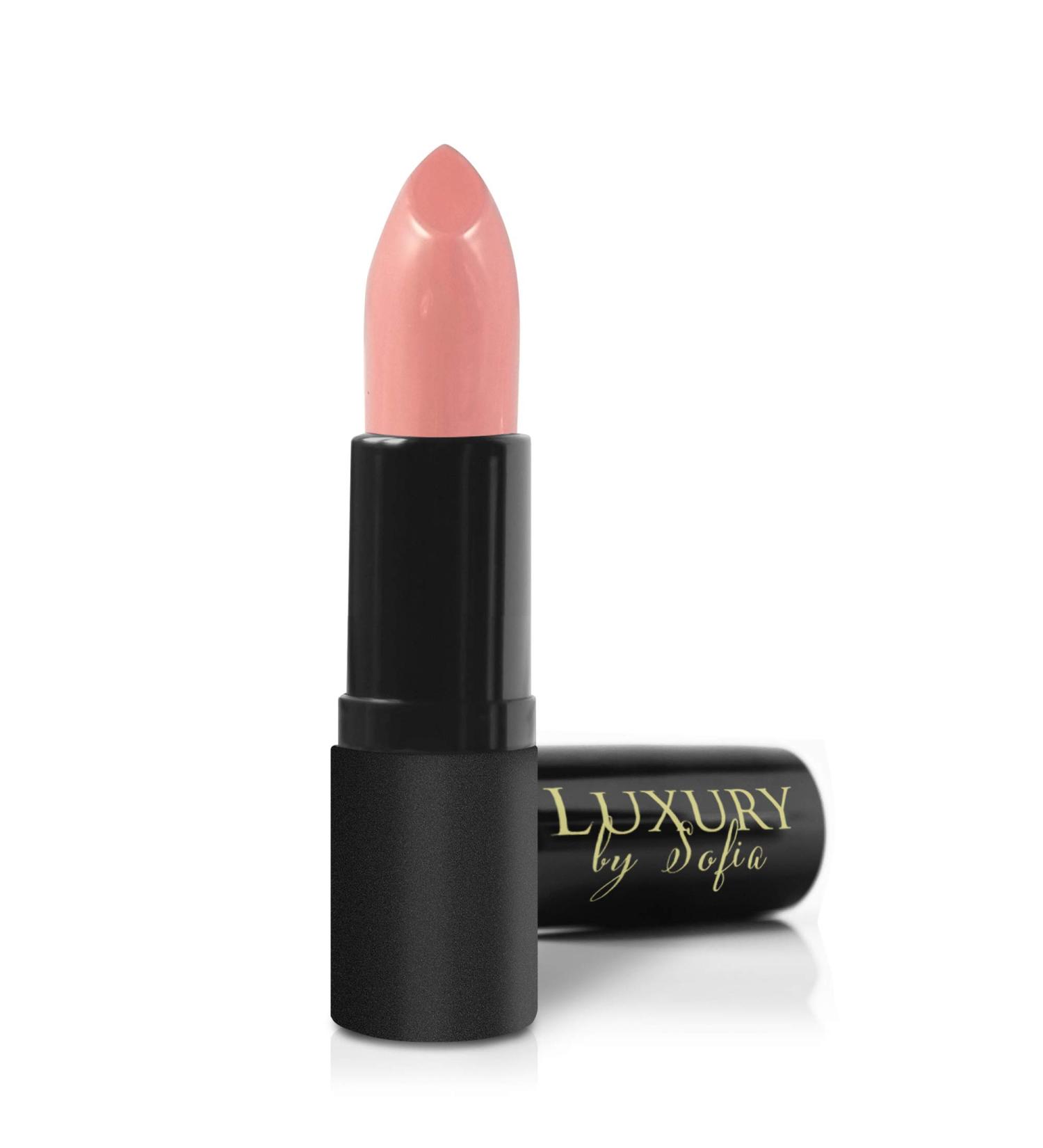 Luxury by Sofia All Natural Semi Matte Lipstick - Moisturizing & Non Toxic Lip Color | Vegan & Long Lasting Makeup for Women (7 Shades) - Buy Online on GoSupps.com