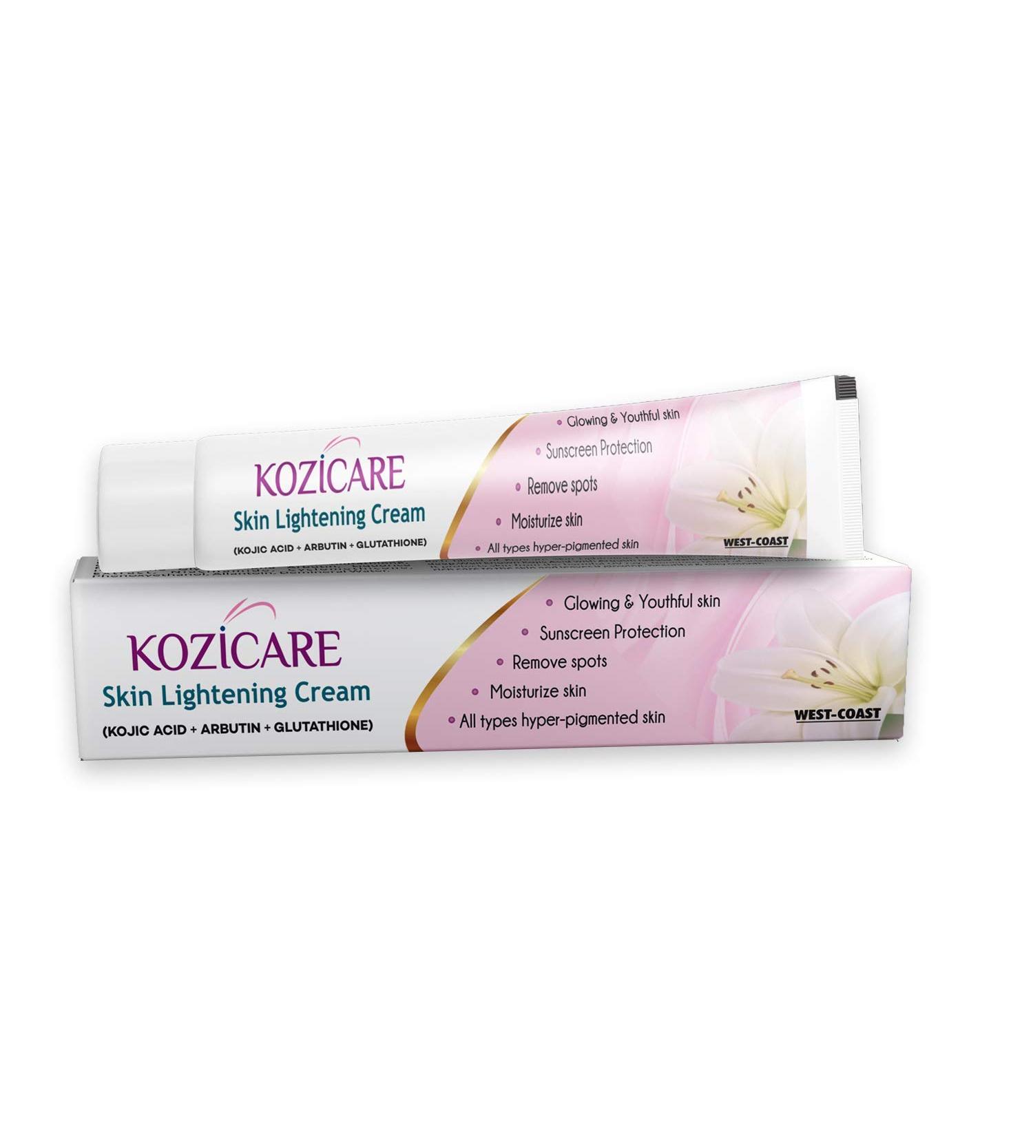 Buy Kozicare Skin Lightening Cream | Kojic Acid Arbutin Glutathione for Hyper Pigmentation - 15g - Buy Online on GoSupps.com