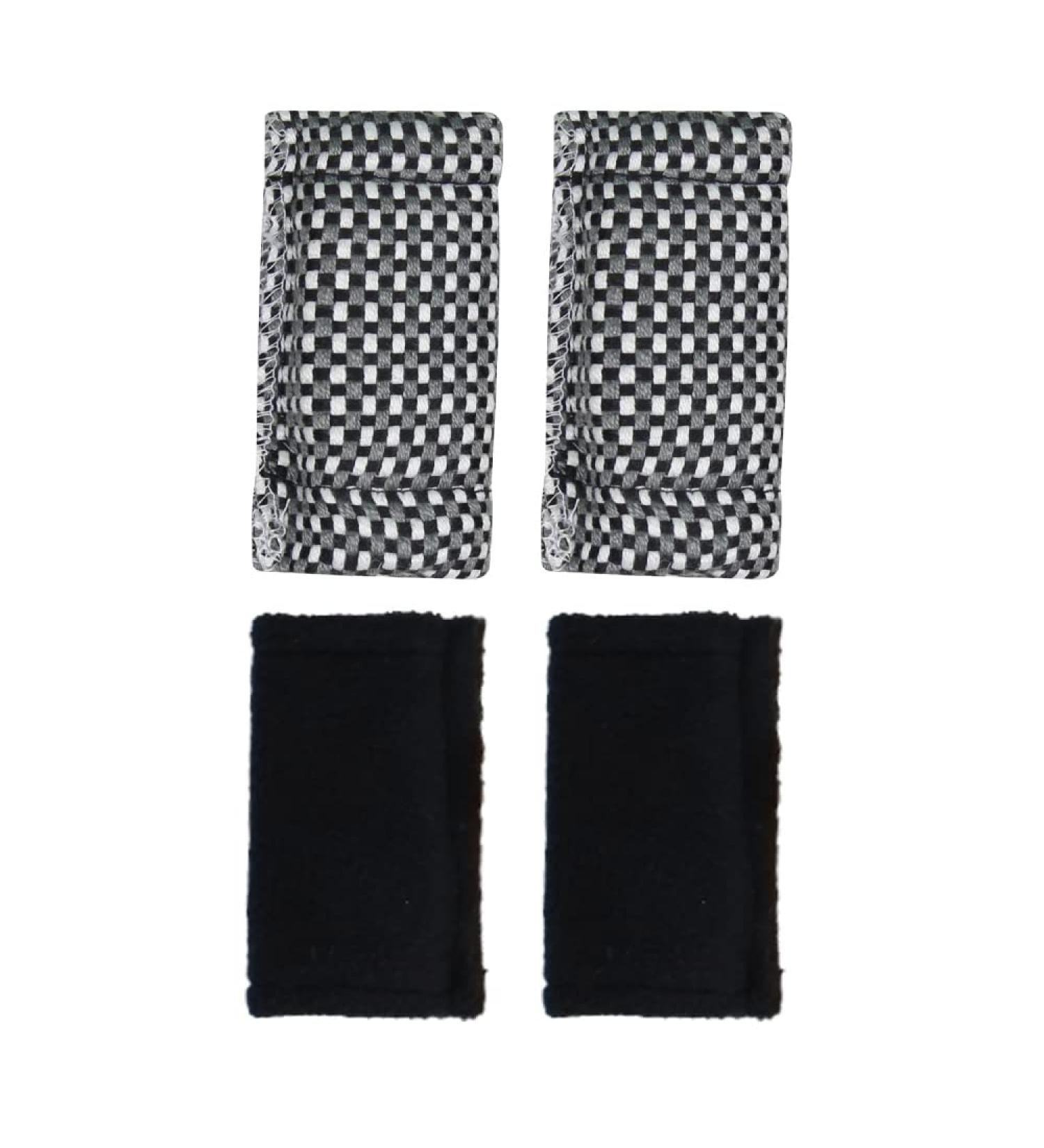 4pcs Pool Cue Cleaner & Burnisher Set - Black Grey Fabric Towel for Shaft Polishing - Buy Online on GoSupps.com