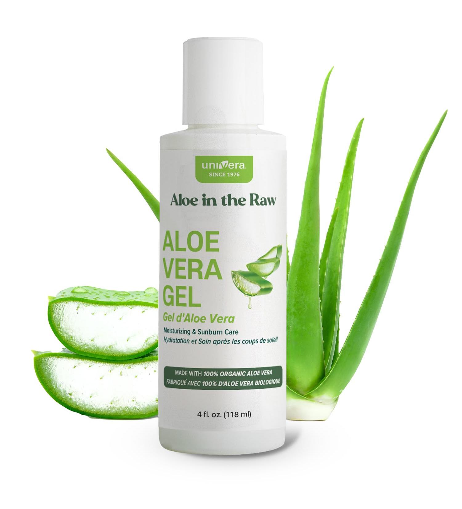 Univera Organic Aloe in the Raw - Gel for Deep Hydration - Soothes Sunburns Ideal for Dry Skin & Cooling After Sun - Natural Moisturizer - 4 fl oz - Buy Online on GoSupps.com