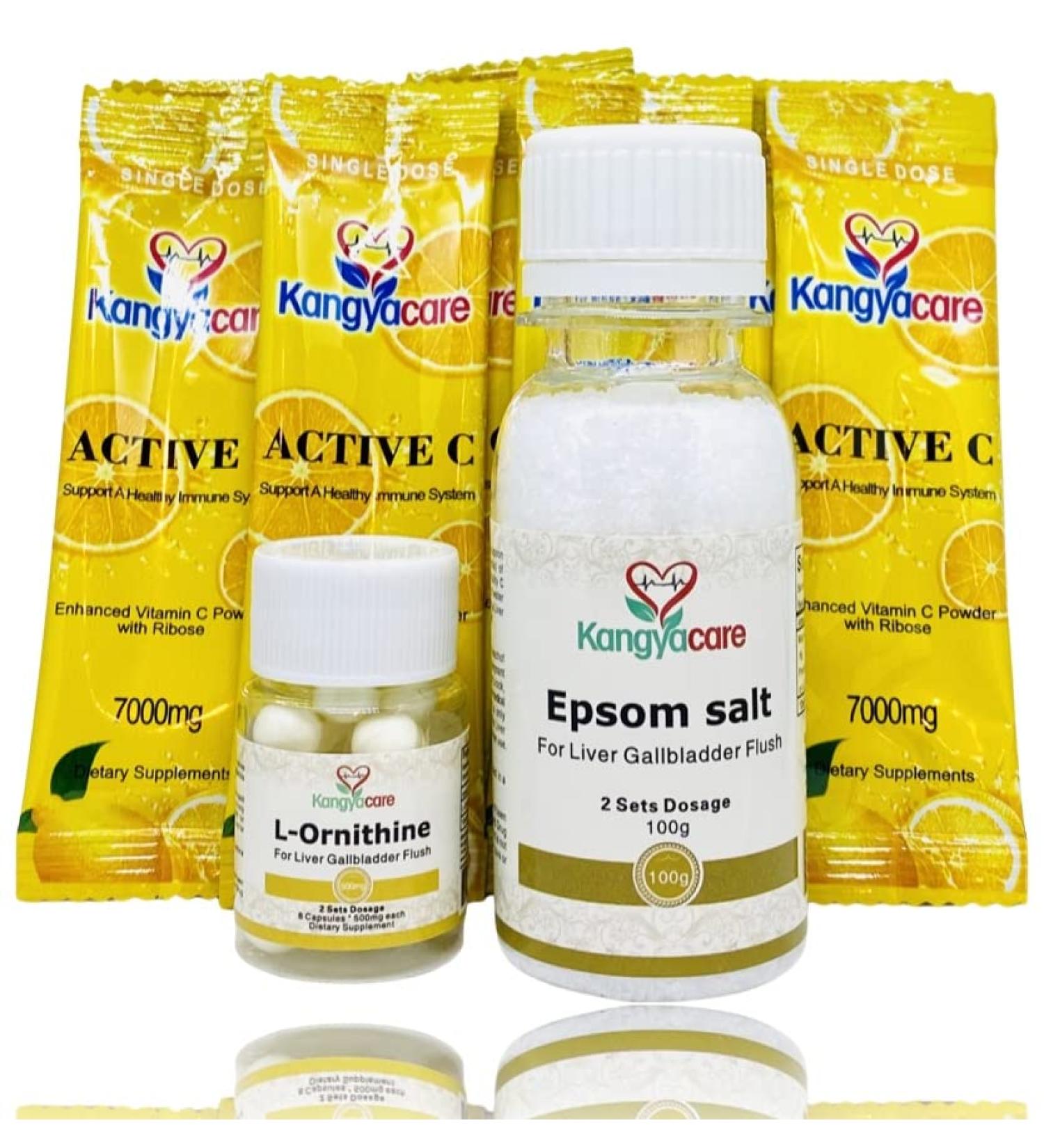 Kangyacare Liver Gallbladder Flush - 1-Night Liver and Gallbladder Cleanse Liver Detox Protocol - Cleans Liver Gallbladder & Bile Duct Tract & Colon (2 dose) - Buy Online on GoSupps.com