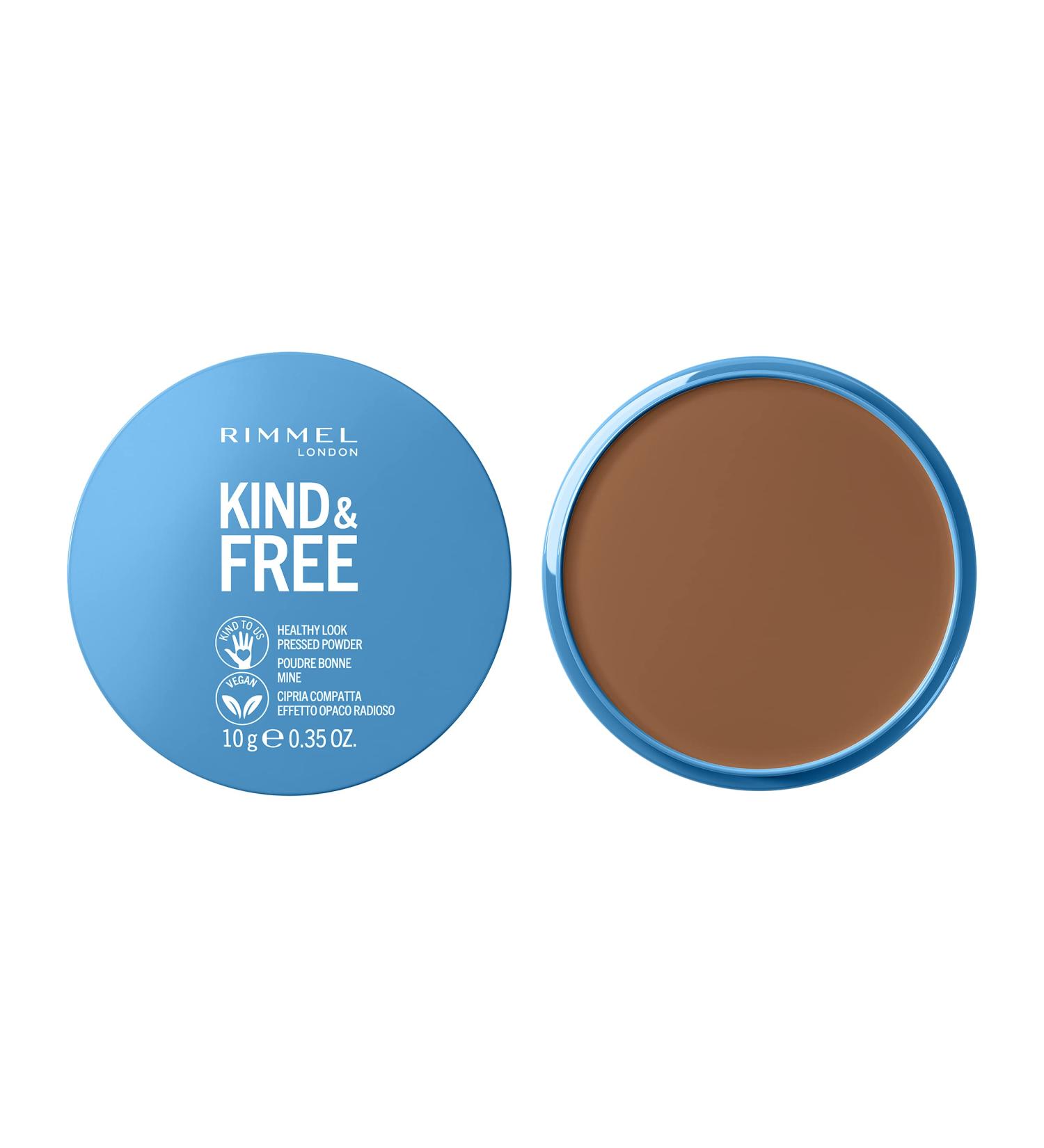 Rimmel Kind + Free Natural Finish Pressed Powder Deep 050 - Vegan Formula | Long-lasting Coverage - Buy Online on GoSupps.com